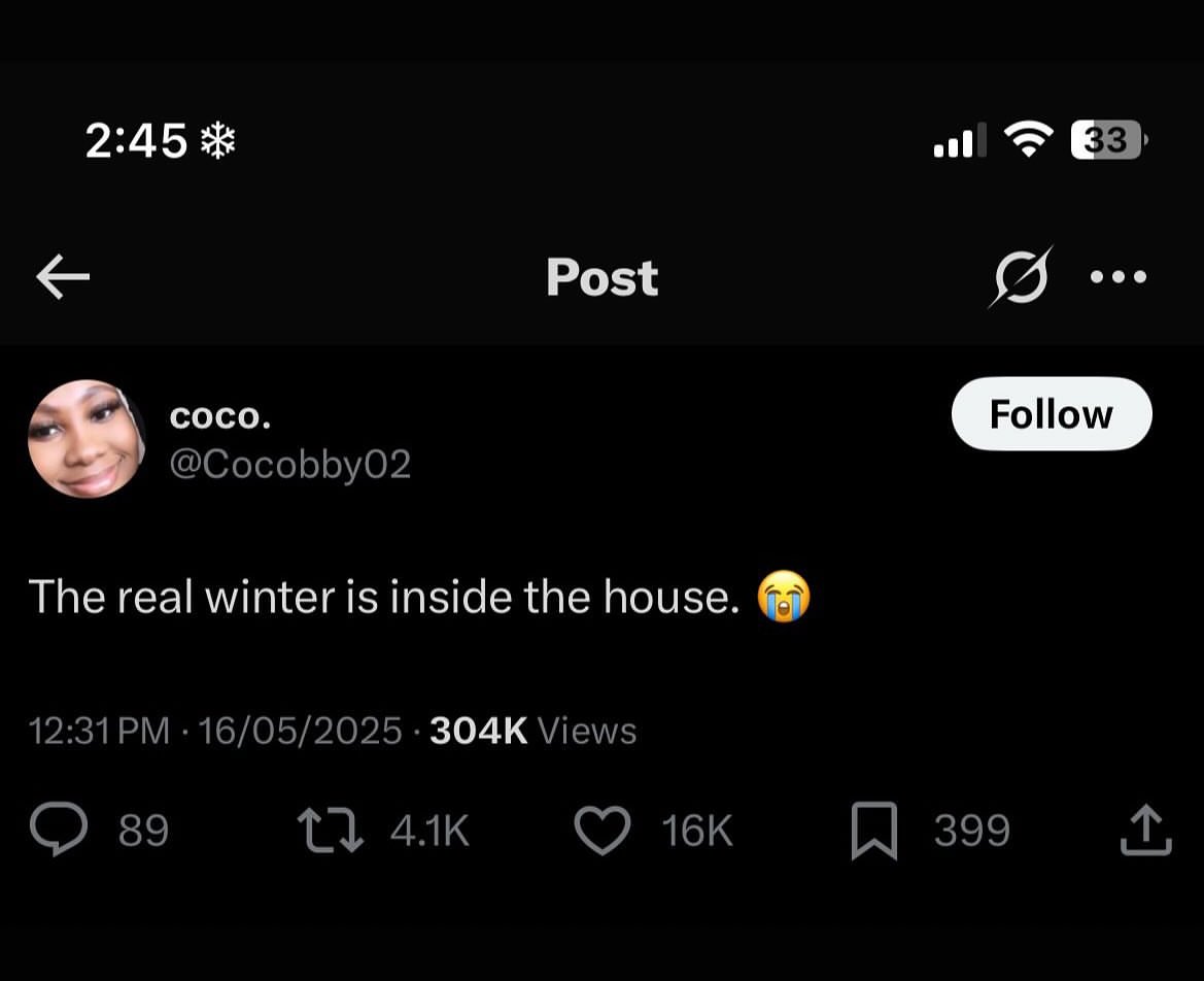 On a serious note
