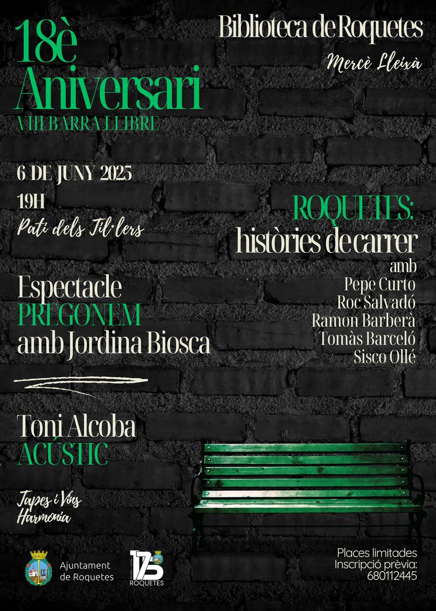 Celebrem 18 anys de Biblioteca! 
Un any més volem compartir amb tots vatros una de les dates més especials: l’aniversari de la Biblioteca… i ja en són 18 anys plens d’història, lectures i vida!