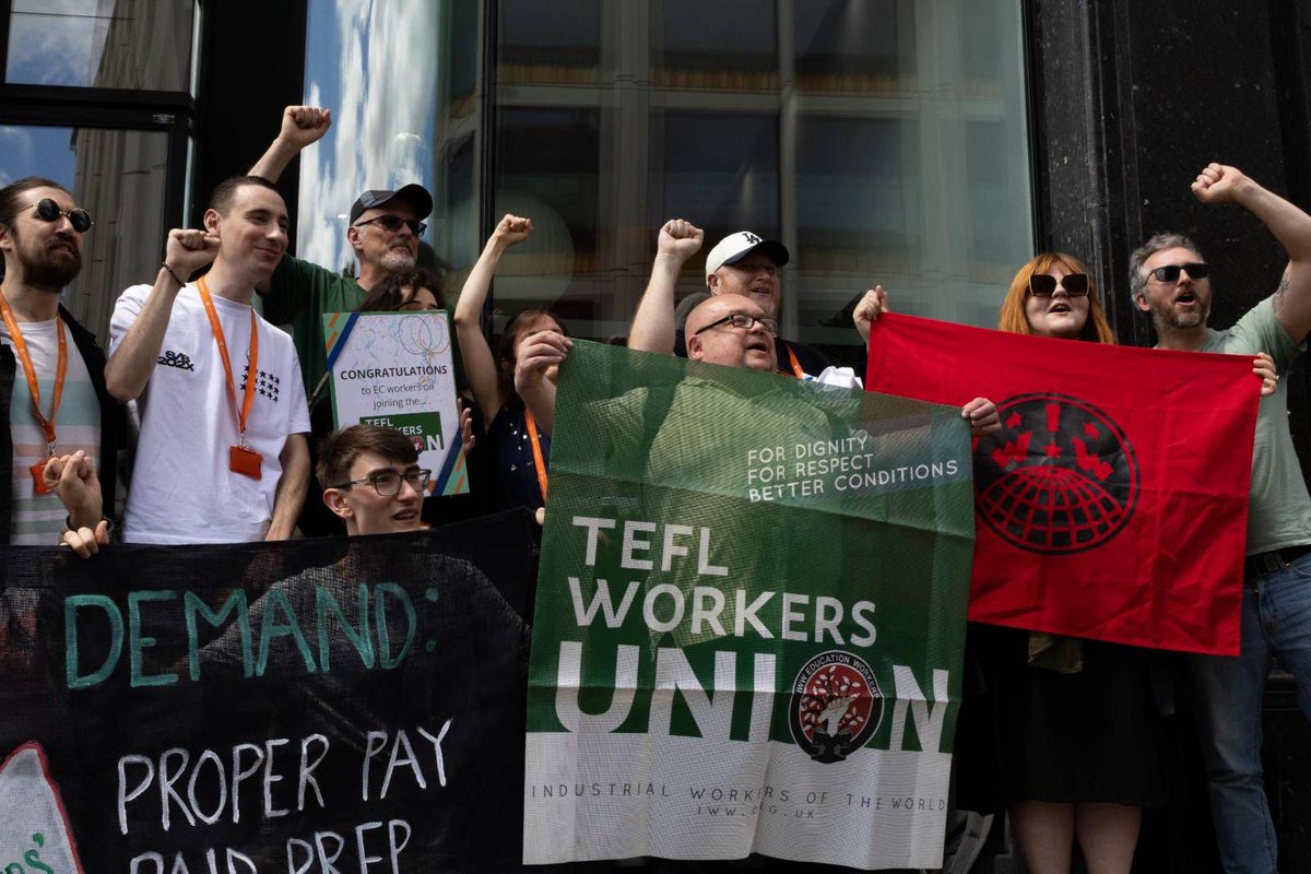 TEFL Workers' Union (@teflunion) on Twitter photo In case you missed it, teachers at <a href="/ECEnglish/">EC English</a> in London went public with their #union yesterday - and we had a rally and celebratory lunch to mark the occasion!
teflworkersunion.org/landmark-dispu… In case you missed it, teachers at <a href="/ECEnglish/">EC English</a> in London went public with their #union yesterday - and we had a rally and celebratory lunch to mark the occasion!
teflworkersunion.org/landmark-dispu…