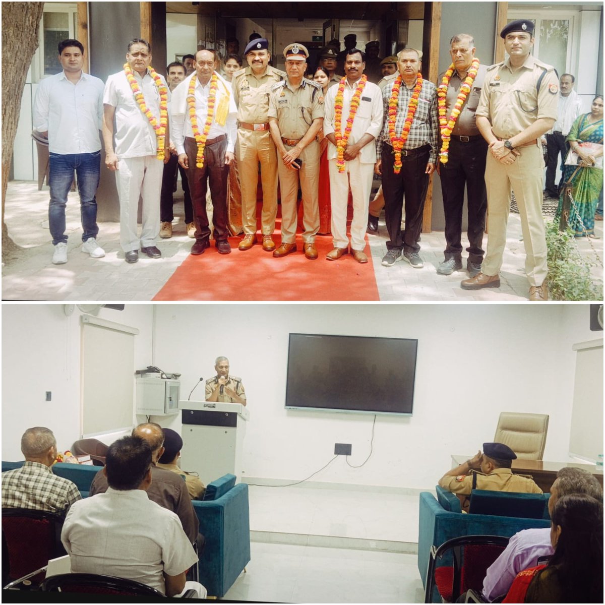 POLICE COMMISSIONERATE AGRA (@agrapolice) on Twitter photo कमिश्नरेट आगरा से सेवानिवृत्त पुलिस अधिकारियों/कर्मचारियों को सम्मान।
आज दिनांक 31-05-2025 को सेवानिवृत्त हो रहे 05 अधिकारियों/कर्मचारियों को <a href="/AddCPAgra/">Addl.POLICE COMMISSIONER AGRA</a> द्वारा फूल-माला, उपहार एवं प्रशस्ति पत्र देकर सम्मानित किया गया।
सेवा, समर्पण और कर्तव्यनिष्ठा के लिए आभार।
#Retirement कमिश्नरेट आगरा से सेवानिवृत्त पुलिस अधिकारियों/कर्मचारियों को सम्मान।
आज दिनांक 31-05-2025 को सेवानिवृत्त हो रहे 05 अधिकारियों/कर्मचारियों को <a href="/AddCPAgra/">Addl.POLICE COMMISSIONER AGRA</a> द्वारा फूल-माला, उपहार एवं प्रशस्ति पत्र देकर सम्मानित किया गया।
सेवा, समर्पण और कर्तव्यनिष्ठा के लिए आभार।
#Retirement