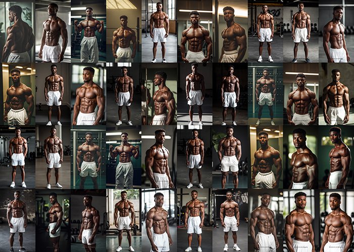 JBagota's tweet photo. I just published a new post on my  @buymeacoffee Sporty Black Male Portraits – White Shorts Edition | AI Art Pack #2
https://t.co/hODIL9VbzW https://t.co/7q6xFq54b8