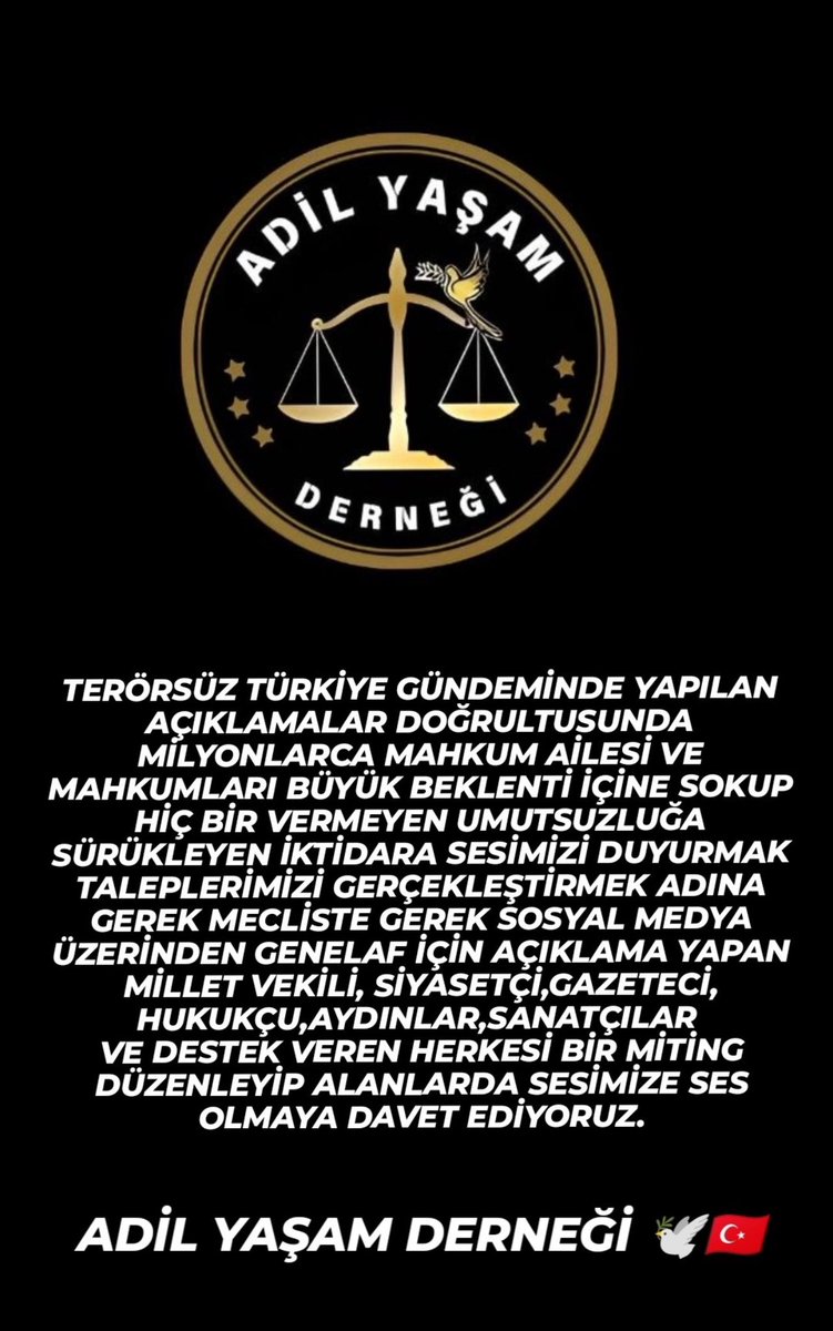 GenelAf  MitingiSesOlun
<a href="/AdilYasamResmi/">Adil Yaşam Derneği</a>