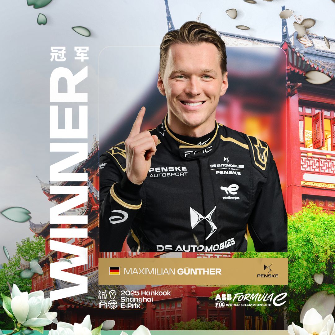 Formula E (@fiaformulae) on Twitter photo MAX WINSSSSS IN SHANGHAI!! 🤩
<a href="/maxg_official/">Maximilian Günther</a> takes the win in Round 10 after a DRAMATIC end to the race 👏 MAX WINSSSSS IN SHANGHAI!! 🤩
<a href="/maxg_official/">Maximilian Günther</a> takes the win in Round 10 after a DRAMATIC end to the race 👏