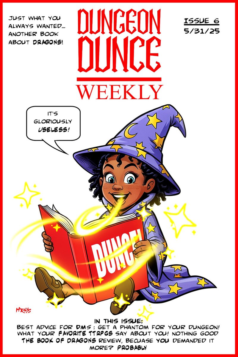 Dungeon Dunce Weekly #6 NOW AVAILABLE!
 This week: The Phantom of the Dungeon
 A masked lich. Singing skeletons. Velvet curtains.
 Your party wanted drama, now it’s personal.
 He’s behind the mask... and your Cleric.
#DungeonDunce #DnD #ttrpg 
redcapegames.blogspot.com/2025/05/dungeo…
