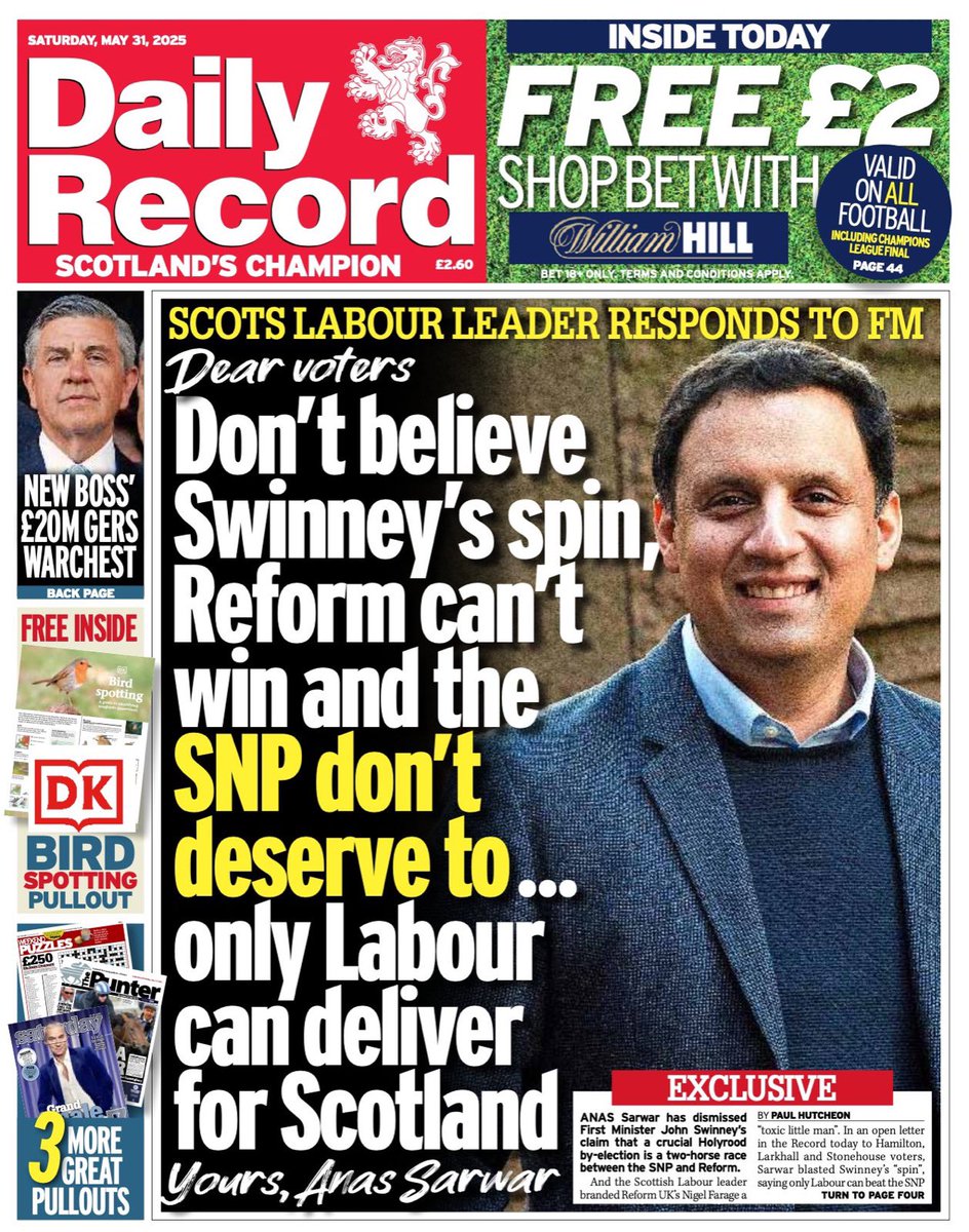 The by-election in Hamilton, Stonehouse and Larkhall is a chance to put this failing SNP government on notice. Only Scottish Labour can do that.
Don’t fall for the FMs spin.