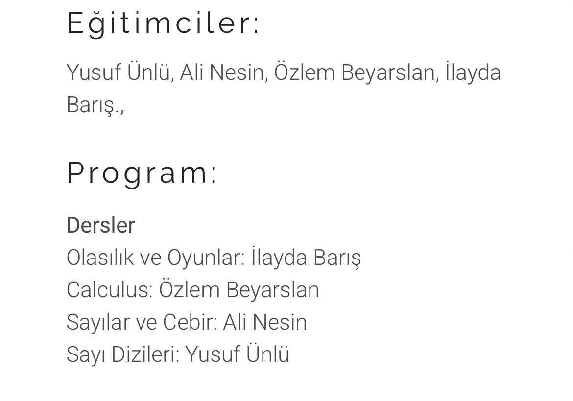 Bir Demet Matematik, 6-9 Haziran arası. nesinkoyleri.org/events/2025-bi… 

Teknoloji, bilim ve matematikle ilgilenen lise öğrencilerinin kaçırmaması gereken bir program.