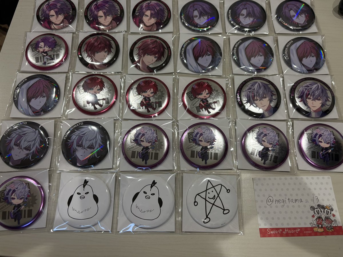 negitama_13's tweet photo. 【 交換 】にじさんじ 2時だとか 1stワンマンライブ グッズ 缶バッジ

譲)画像1枚目
求)画像2枚目(上から優先高)
※青求は1点求め

郵送希望
検索などからお気軽にお声掛けください。 https://t.co/EigI9NxLCx