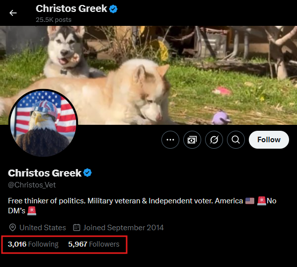 SpartaZC's tweet image. Christos Greek, ai generated image, fake troll account, part of the "America's Forum" troll farm network originating from the US likely operating abroad. Operators include the following. 

Community link: x.com/i/communities/…