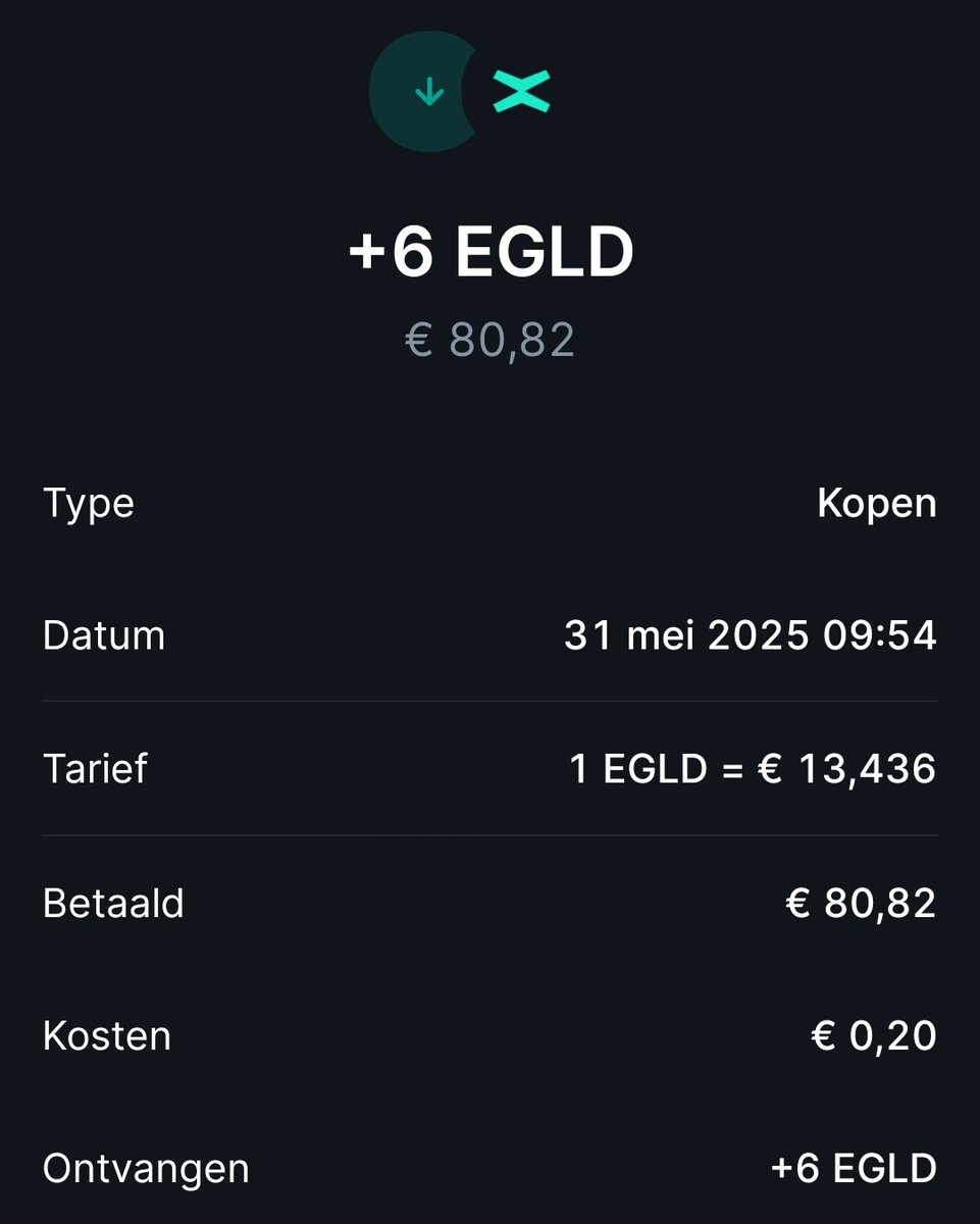 Another 6 $EGLD going off the exchange. Stake it baby 🫡🖤