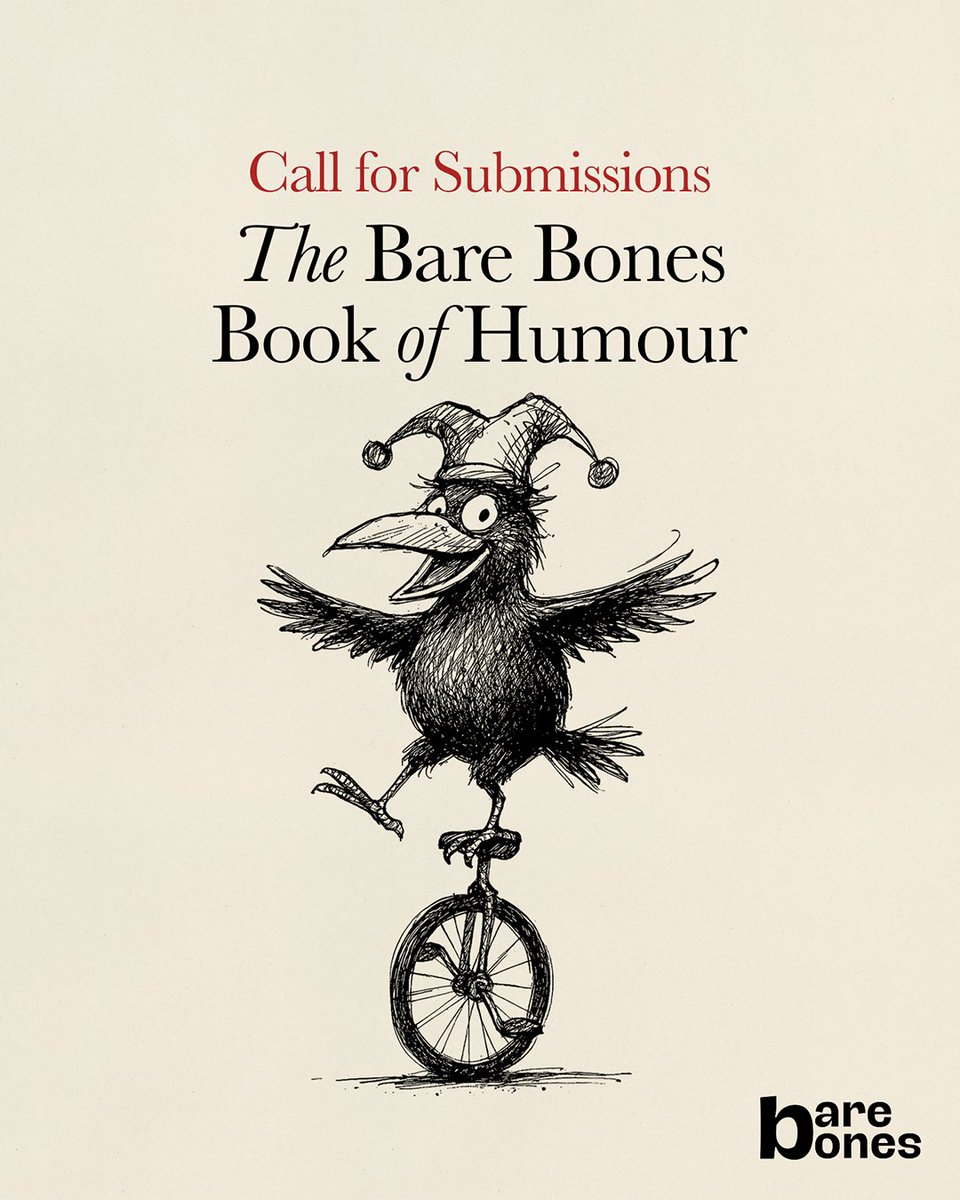 Ankit Raj Ojha (@ankit_raj01) on Twitter photo π’Call for Submissionsπ’
I am curating The Bare Bones Book of Humour, a print anthology of humorous short fiction & CNF, with <a href="/BareBonesLLP/">Bare Bones Publishing</a>.
500-2000 words
Subs open June 15 to August 15
Guidelinesπ
barebonespublishing.in/2025/05/29/calβ¦
Send me your best humour writing.
#WritingCommunity π’Call for Submissionsπ’
I am curating The Bare Bones Book of Humour, a print anthology of humorous short fiction & CNF, with <a href="/BareBonesLLP/">Bare Bones Publishing</a>.
500-2000 words
Subs open June 15 to August 15
Guidelinesπ
barebonespublishing.in/2025/05/29/calβ¦
Send me your best humour writing.
#WritingCommunity