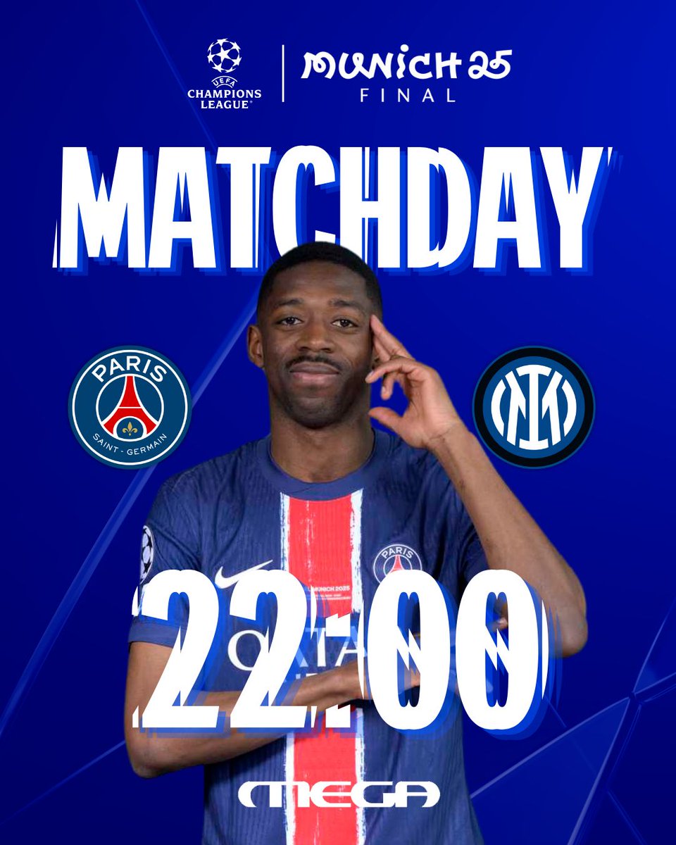 Ο μεγάλος τελικός του #UCL απόψε στο MEGA!

Παρί Σεν Ζερμέν 🆚 Ίντερ
⏰ 22:00

#UCLMegaTv #UCLFINAL