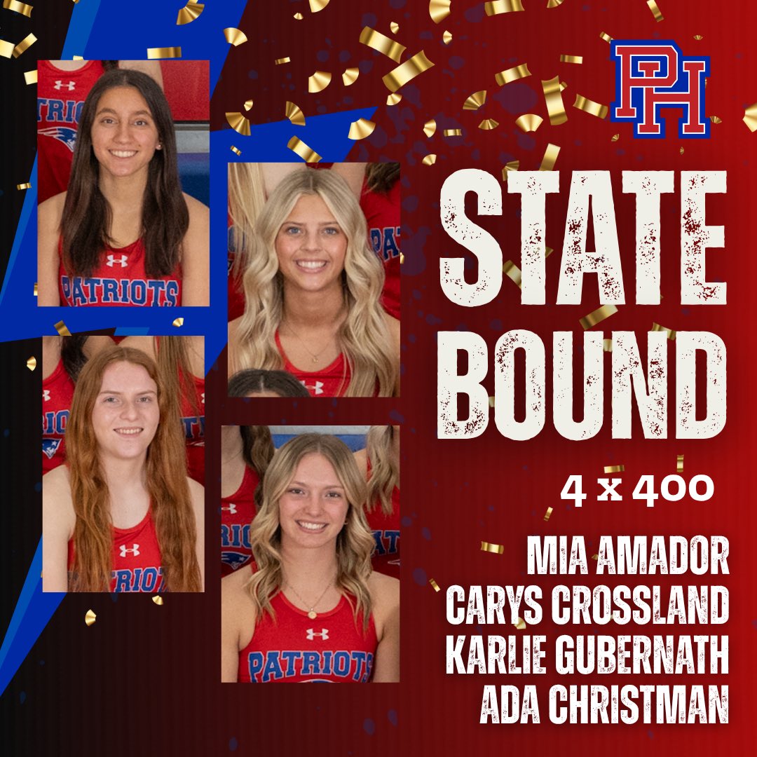 Congratulations to our State Qualifying, Patrick Henry Track &amp; Field Athletes!