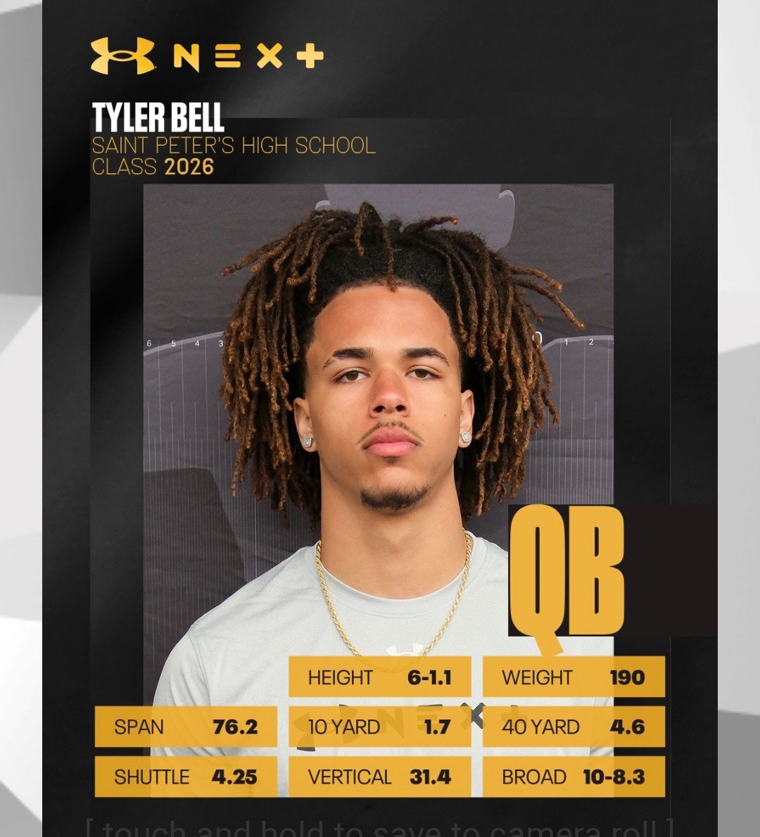 Tyler Bell (@tylerbell2026) on Twitter photo Had a great time at the <a href="/UANextFootball/">All-America Game</a> camp. Thank you for the opportunity to compete. <a href="/TheUCReport/">Billy Tucker</a> <a href="/BrianDohn247/">BrianDohn247</a> <a href="/SPPFootball/">St. Peter's Football 🏴☠️</a> <a href="/CoachOFlaherty/">Ryan O'Flaherty</a> <a href="/CoachRichHansen/">Rich Hansen 🏴☠️</a> Had a great time at the <a href="/UANextFootball/">All-America Game</a> camp. Thank you for the opportunity to compete. <a href="/TheUCReport/">Billy Tucker</a> <a href="/BrianDohn247/">BrianDohn247</a> <a href="/SPPFootball/">St. Peter's Football 🏴☠️</a> <a href="/CoachOFlaherty/">Ryan O'Flaherty</a> <a href="/CoachRichHansen/">Rich Hansen 🏴☠️</a>