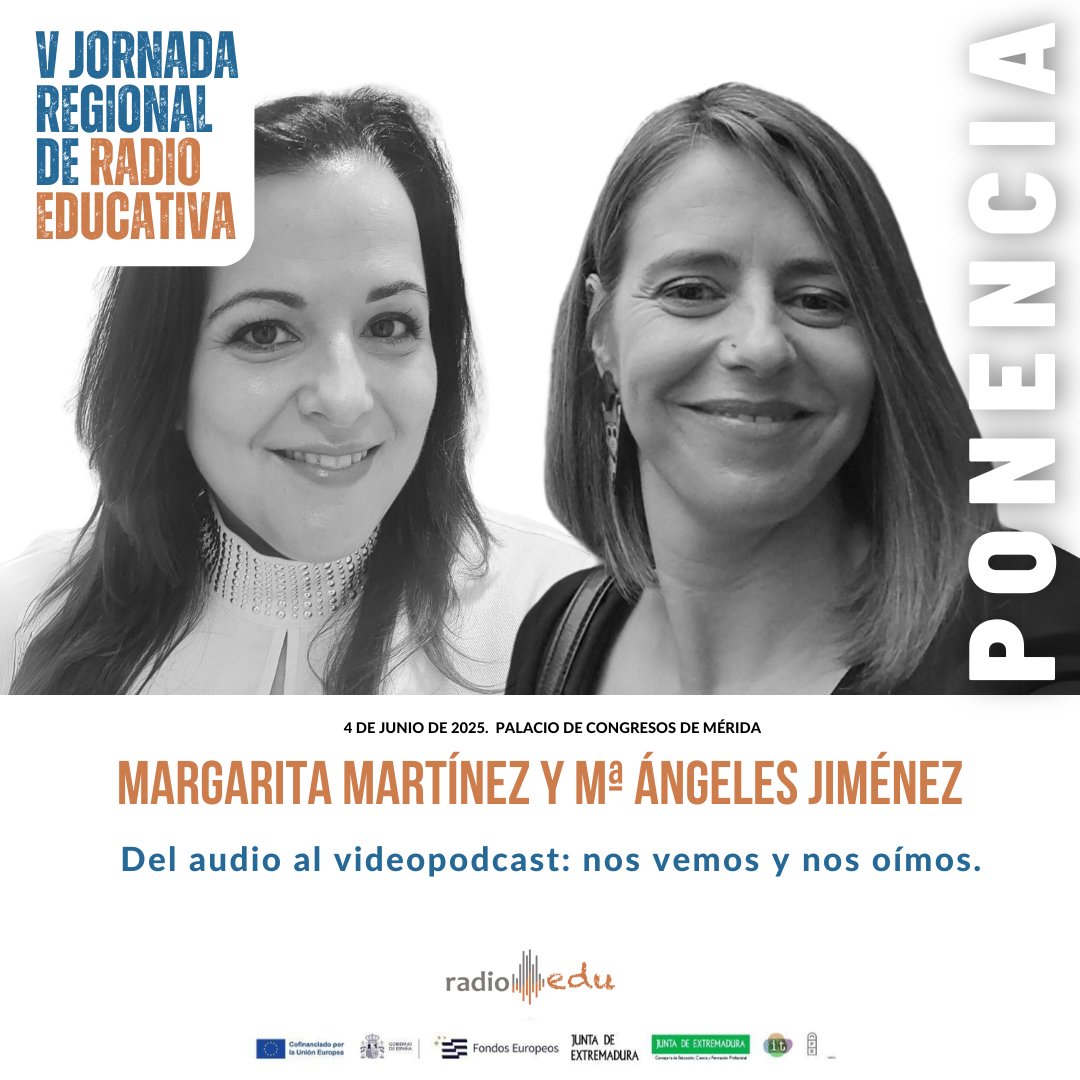 🧡Audio e imagen, vídeo... ¿Buscas un todo en uno? Pues Marga y Mª Ángeles nos darán pistas y estrategias de cómo hacerlo.
"Del audio al videopodcast: nos vemos y nos oímos"

🔗cutt.ly/trcLAsgC