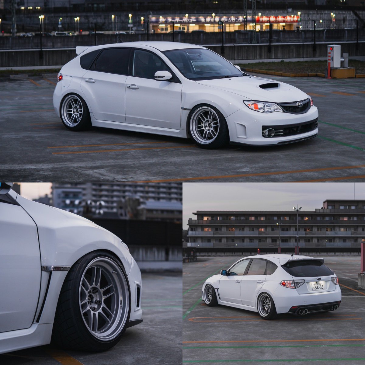 最大リムをできる限りキャンバー起こして、同色のエンケイ純正バルブとハブ高さ考えてモノリスを装着。前後USにナンバースムージング。この仕様出来上がった時最高だったな🙂