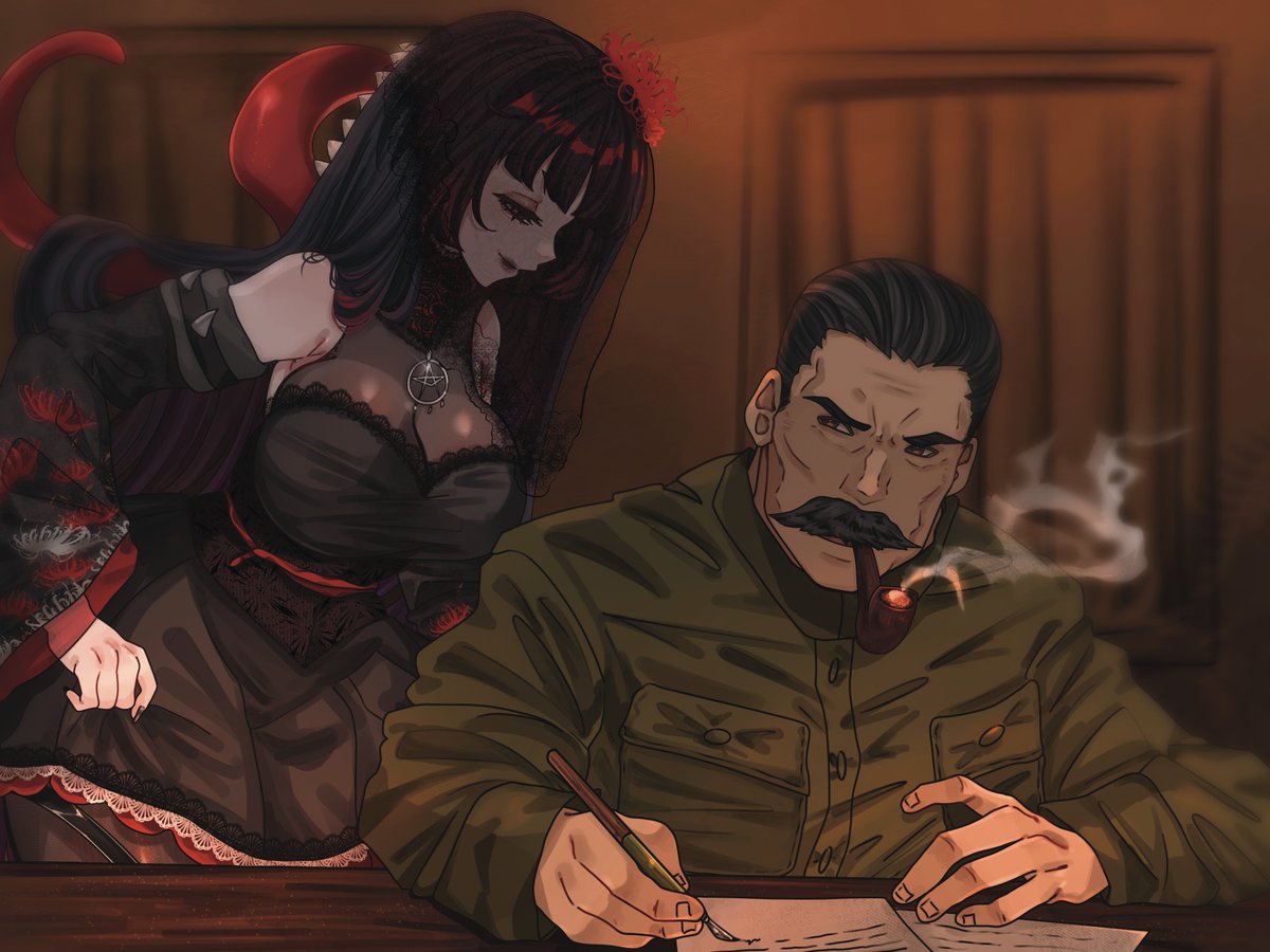 futakuchimana's tweet photo. And she whispered, "Sir, they called you a woke DEI hire."
This fanart goes crazy. Thank you, Хлам вороны 😌
#Hellustration https://t.co/O11OWj6tst