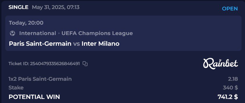 All my money on PSG!!!