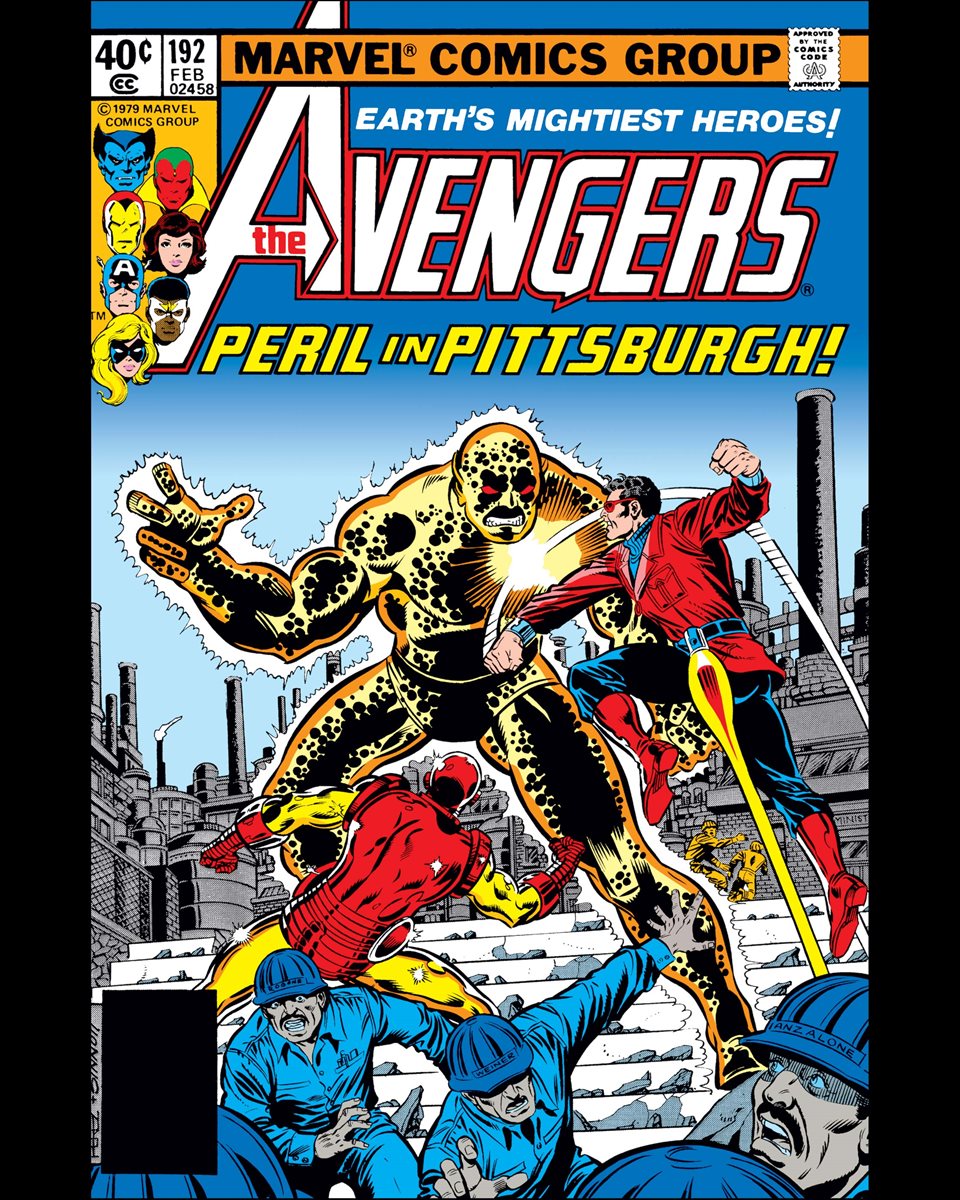 Avengers #192 cover dated February 1980.

With Gyrich relinquishing control over the Avengers, Iron Man considers candidates to fill out their current roster. However, if Wonder Man joins the team, Scarlet Witch will walk. Hawkeye has disconnected his phone, and Hank Pym is