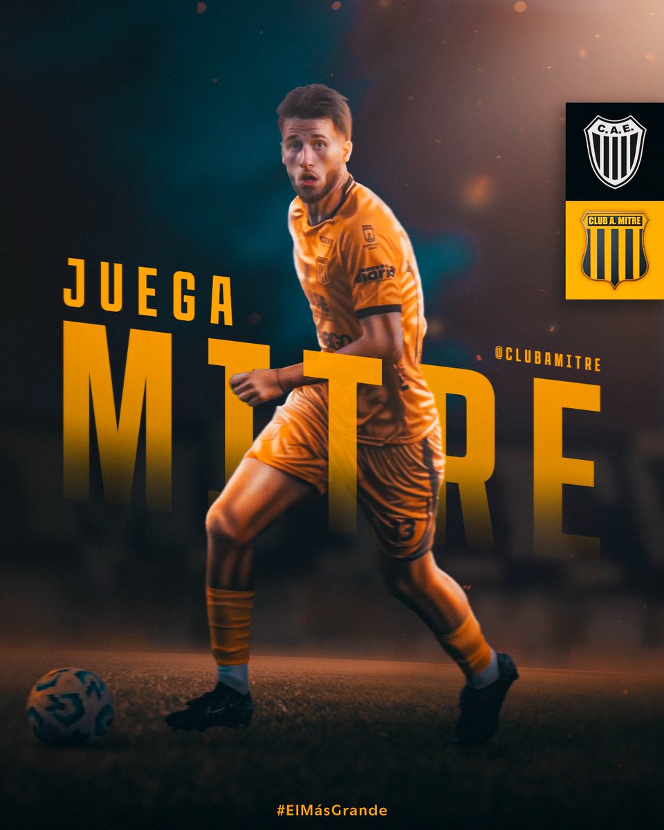 ¡HOY JUEGA #MITRE! 🖤💛🖤
 
#TodosJuntos💪🏻
#PrimeraNacional
#VamosMITRE⚫🟡⚫
#ElMásGrande 👊🏻
#clubamitre