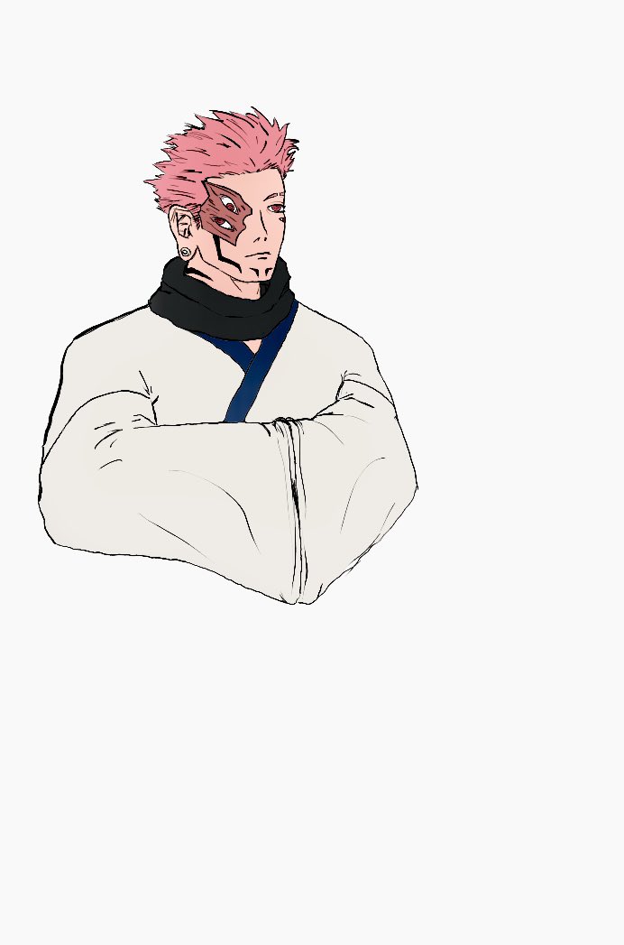 TomMoreno_'s tweet image. un boceto de sukuna original con su kimono