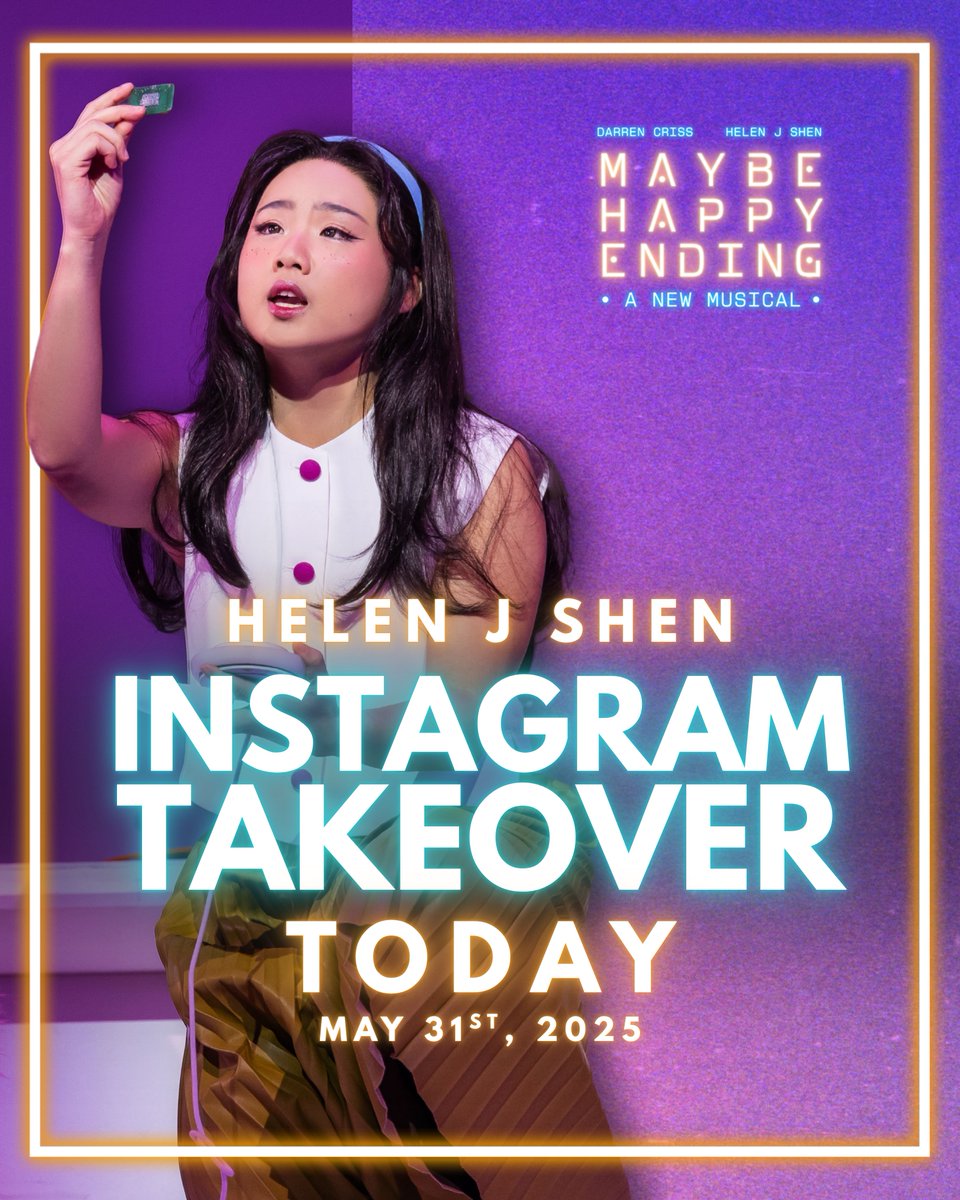 Ever wonder what makes a Model 5's sleeker, more fashionable design? Tune in as Helen J Shen takes over the MHE Instagram account for a 2 show day!! 💜🤖 

#maybehappyending #helenjshen #broadway #musicaltheatre #maybehappyending🤖 #takeover
