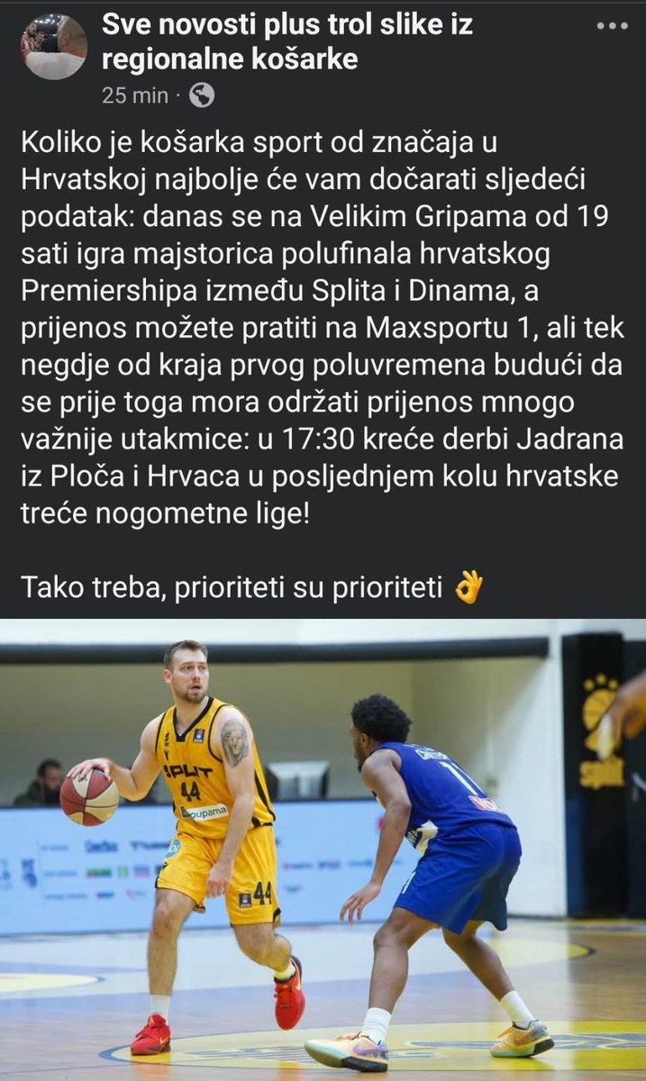 Svaka čast trostrukom prvaku Europe i Dinamu na borbi za finale ali ovakvom rivalstvu Pločana i Hrvaćana ne mogu parirati.