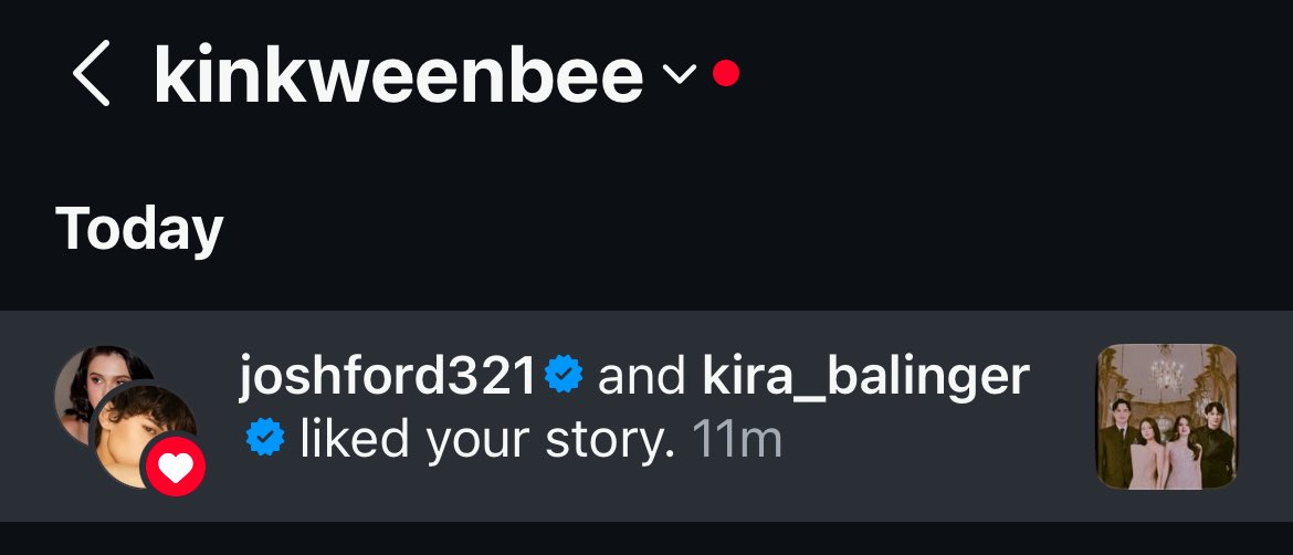 KinKweenBee's tweet image. My favorite notification. 🥹❤️

#KiSh | #KiraBalinger | #JoshFord