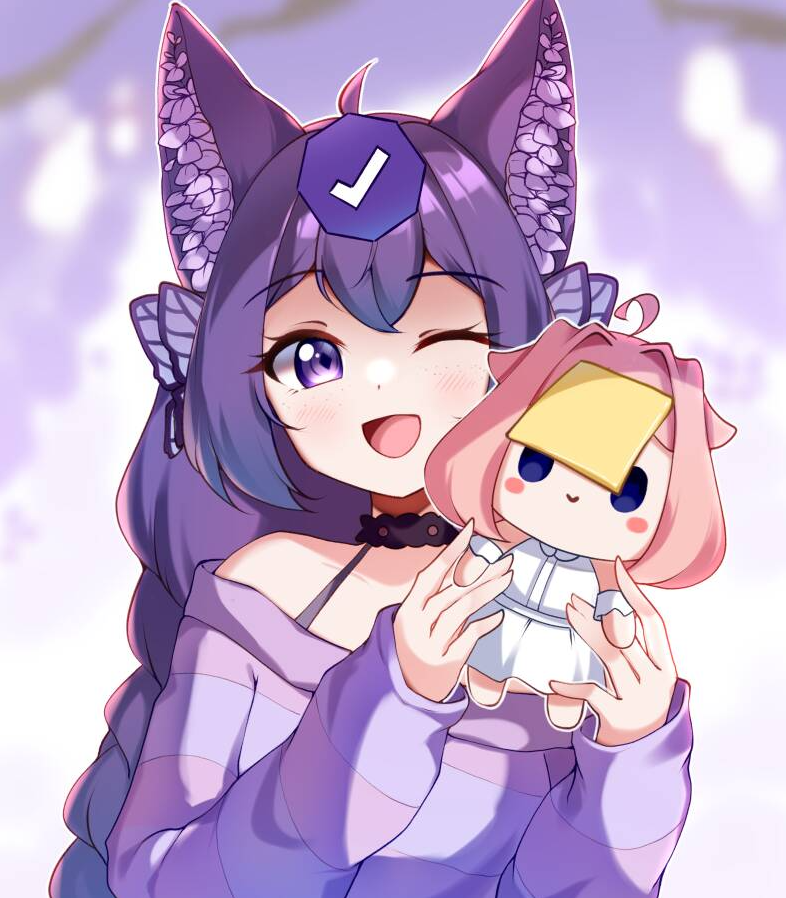 Another art by <a href="/ValellaMoon/">Valella | Val</a> for my birthday/partner celebration ! Thank you so much from 

 I was so obsessed with the kraft single on your forehead I may have licked it <3 #pwistineart