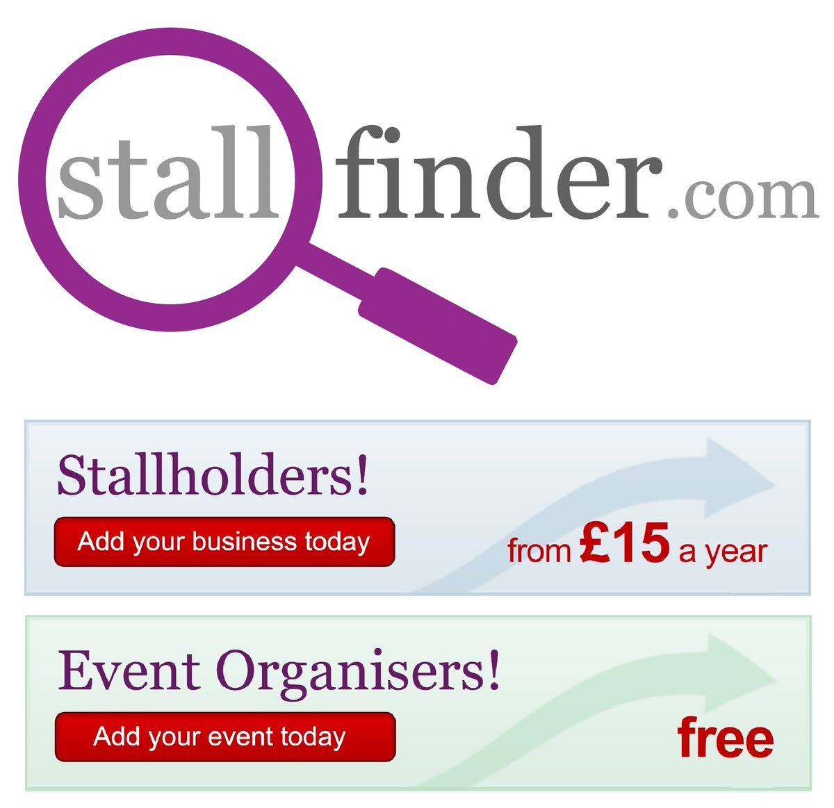 Stallfinder lists UK events &amp; stallholders including handmade crafts, gifts, entertainment,  mobile bars &amp; catering. It's free to add events &amp; our stallholder business listings start from just £15 a year   stallfinder.com 

#stallfinder #MHHSBD #uksmallbusiness #indiebiz