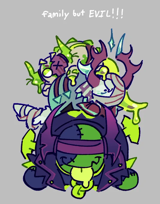 evilfamily an their evil goopybaby #phighting