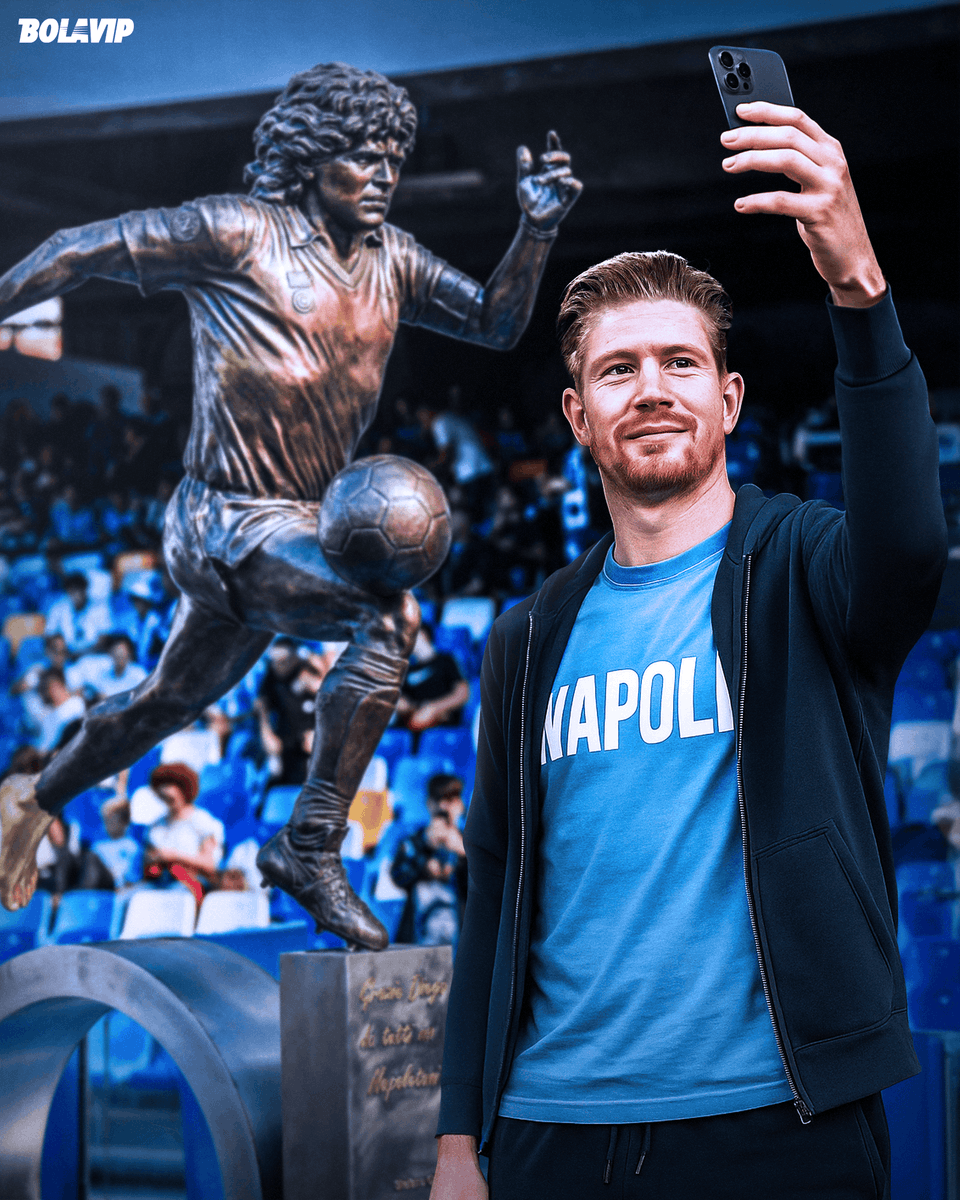 AtaqueFutbolero's tweet photo. 🚨🇧🇪🇮🇹 KEVIN DE BRUYNE ES NUEVO JUGADOR DE NAPOLI.

⚠️ Llega como jugador libre después de su paso por Manchester City y se realizará los estudios médicos la próxima semana.

Lo confirma @DiMarzio. https://t.co/XBYnksrhZg