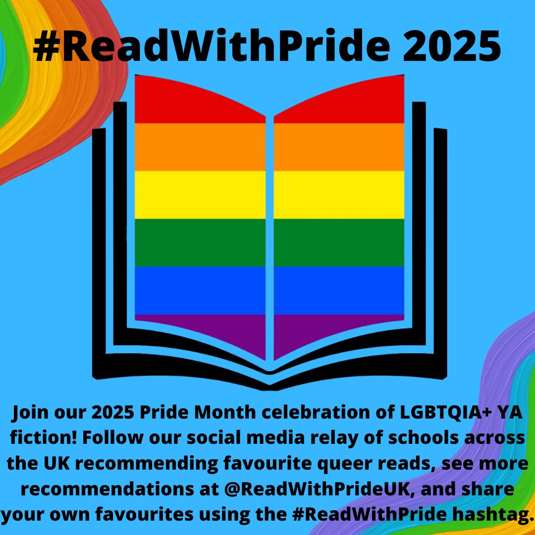 ReadWithPride Relay (@readwithprideuk) on Twitter photo Every weekday this #PrideMonth, school libraries will celebrate #LGBTQIA young adult fiction with the hashtag #ReadWithPride. Share favourites & follow our relay of UK schools recommending great queer stories we read with pride!
First up: <a href="/Oaks_LRC/">Oaks Park High LRC</a>, <a href="/addeyslibrary/">Addey and Stanhope Library</a>, & <a href="/DRHS_LRC/">School Librarian</a> Every weekday this #PrideMonth, school libraries will celebrate #LGBTQIA young adult fiction with the hashtag #ReadWithPride. Share favourites & follow our relay of UK schools recommending great queer stories we read with pride!
First up: <a href="/Oaks_LRC/">Oaks Park High LRC</a>, <a href="/addeyslibrary/">Addey and Stanhope Library</a>, & <a href="/DRHS_LRC/">School Librarian</a>