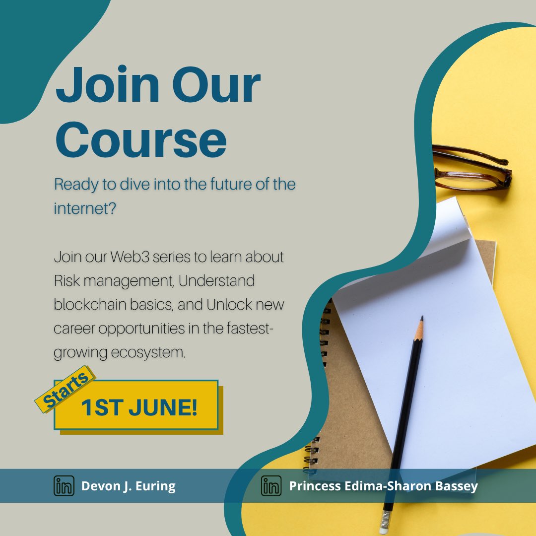 TheEdimaSharon's tweet photo. REPOST

A creative, professional or business owner on your timeline needs this. 

#30DaysRLS #RiskMindset30 #Beginnerseries #Web3 #Web3Nigeria #Web3Africa #Cryptocurrency #Blockchain #AI #AfricaOnChain #BlockchainEducation https://t.co/tZqqqerfa7