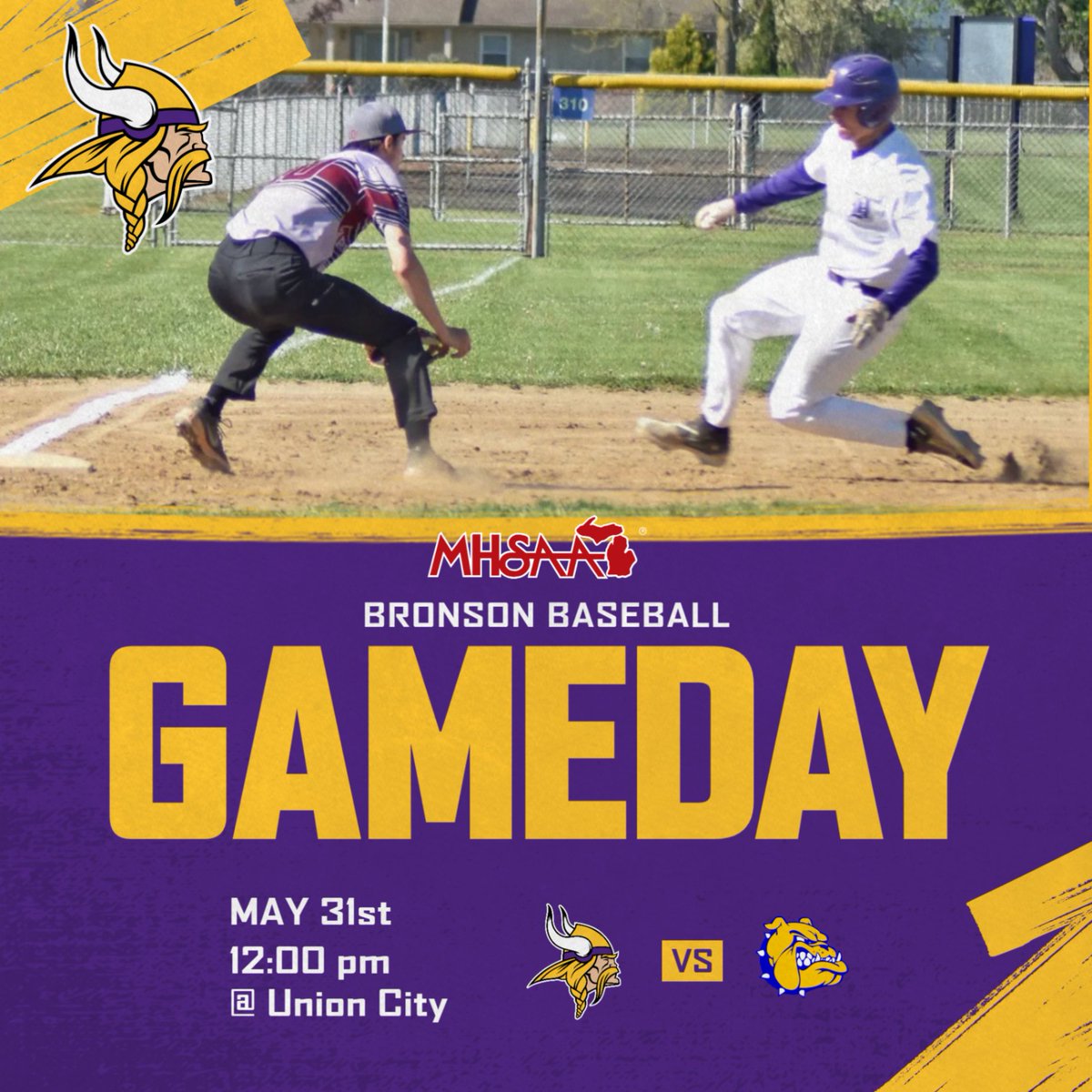 It's tournament time!  
12 pm - vs. Centreville
2 pm - Championship
Good luck, Vikings!