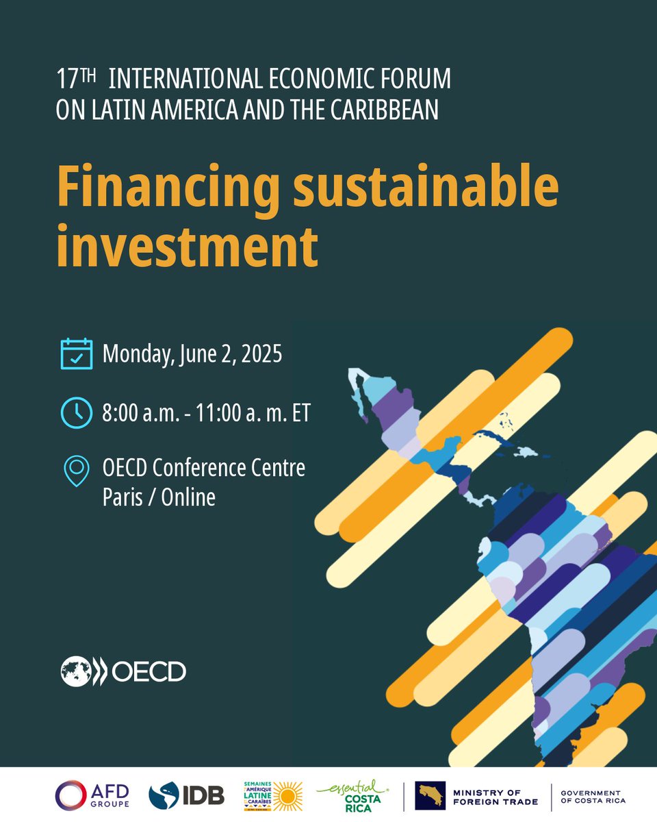 How can #LatinAmerica and the #Caribbean drive sustainable financing? 

Join us at #LACForum2025, the leading Europe-based event focused on our region, and be part of the conversation with policymakers, international organizations, and the private sector. 
 
📅 Monday, June 2
🕗
