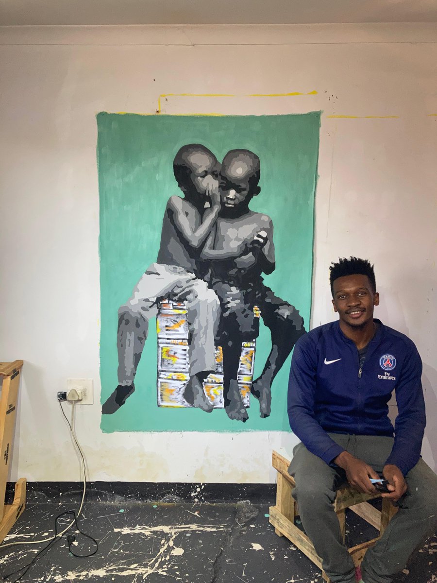 Title: Secrets shared in silence.
Medium: Acrylic paint &amp; Charcoal on canvas
Dimensions: 150 x 100
*AVAILABLE*