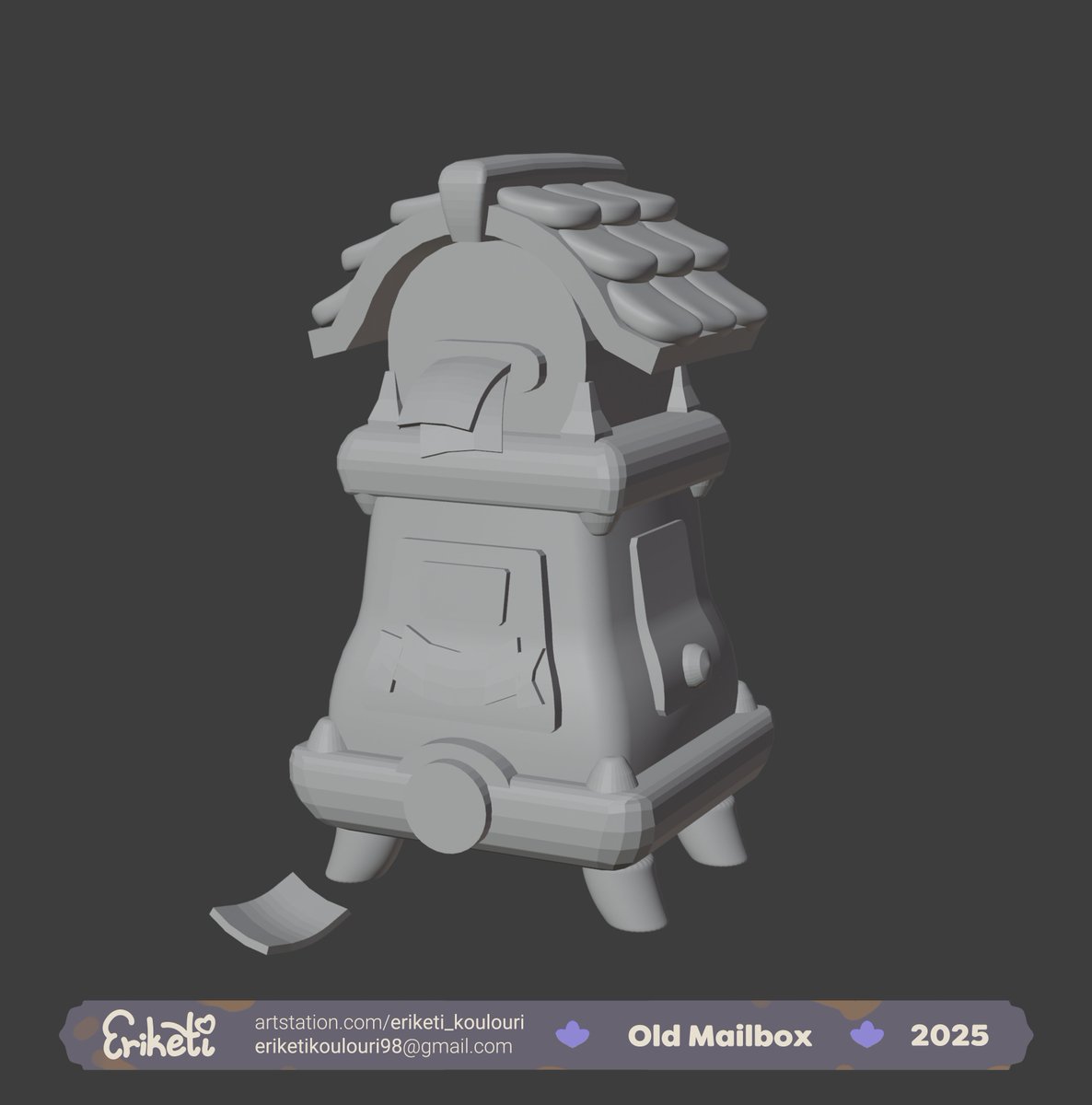 EriketiKoulouri's tweet image. Modeling &amp;gt; Painting ✉️
#conceptart #propdesign #stylisedart