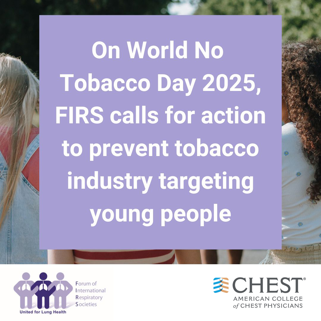 CHEST (@accpchest) on Twitter photo Together with the Forum of International Respiratory Societies (<a href="/FIRS_LungsFirst/">FIRS -Forum of International Respiratory Societies</a>) the American College of Chest Physicians is bringing attention to #WorldNoTobaccoDay. Read the full press release: hubs.la/Q03pZtxT0 Together with the Forum of International Respiratory Societies (<a href="/FIRS_LungsFirst/">FIRS -Forum of International Respiratory Societies</a>) the American College of Chest Physicians is bringing attention to #WorldNoTobaccoDay. Read the full press release: hubs.la/Q03pZtxT0