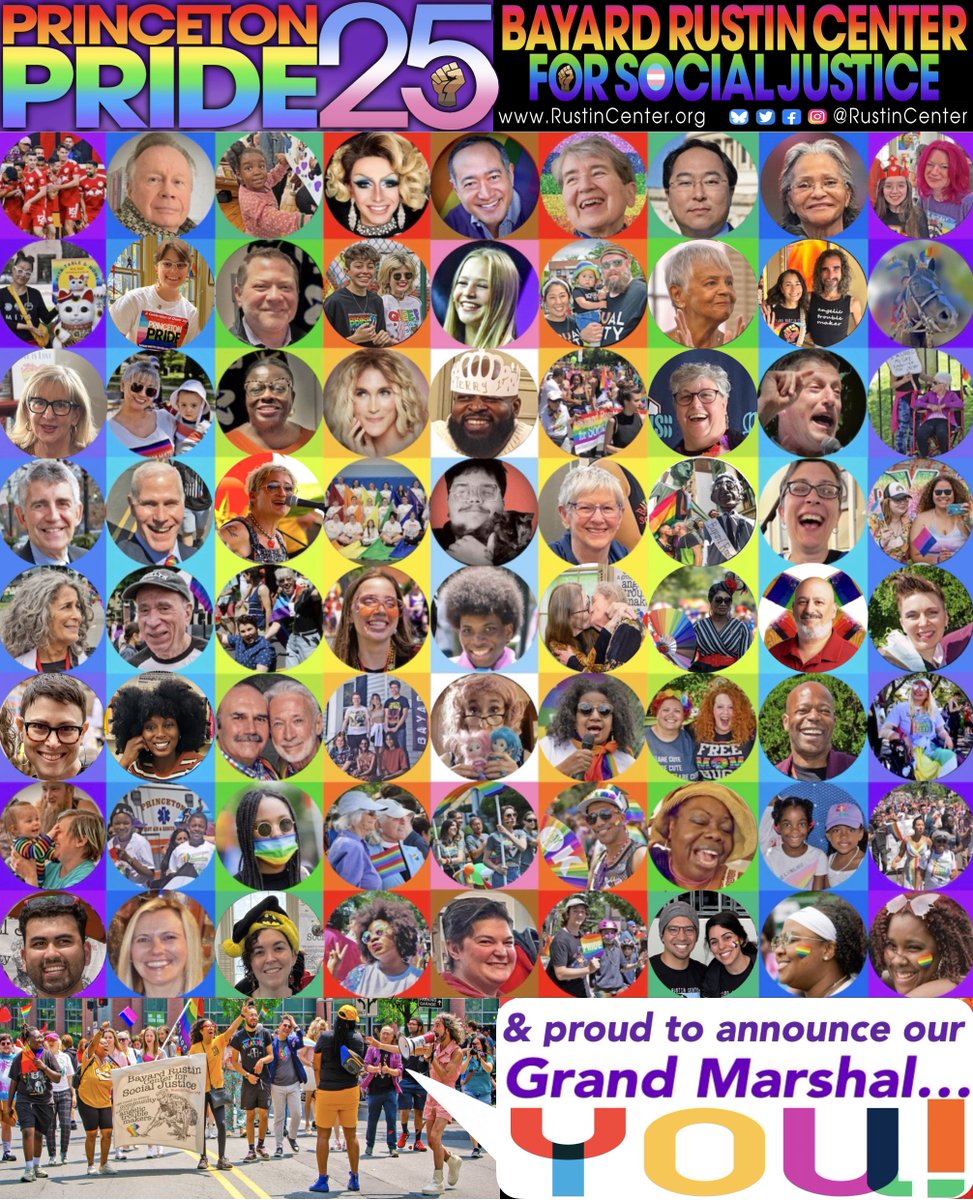 Bayard Rustin Center for Social Justice (@rustincenter) on Twitter photo Precipice of #pridemonth🌈
<a href="/RustinCenter/">Bayard Rustin Center for Social Justice</a> PROUD to reveal Grand Marshal of our #pride PARADE~
YOU!
Show up & glow up to lead us, inspire us, empower us & gather us together in community, camaraderie & co-conspiracy in quintessential Celebration of Queer Joy
rustincenter.org/pride Precipice of #pridemonth🌈
<a href="/RustinCenter/">Bayard Rustin Center for Social Justice</a> PROUD to reveal Grand Marshal of our #pride PARADE~
YOU!
Show up & glow up to lead us, inspire us, empower us & gather us together in community, camaraderie & co-conspiracy in quintessential Celebration of Queer Joy
rustincenter.org/pride