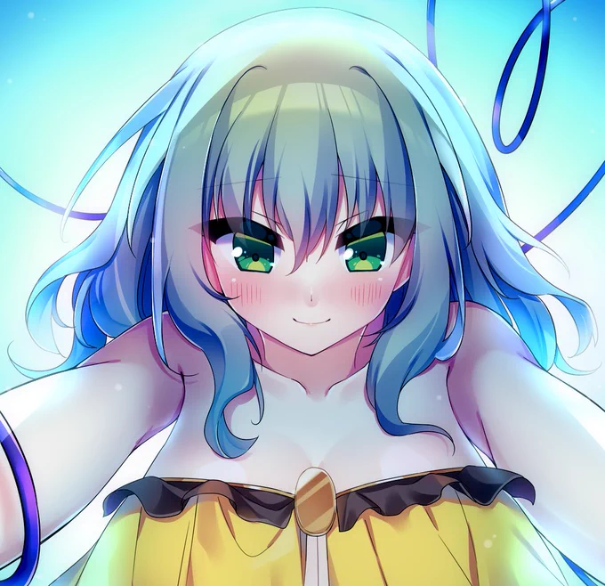 こいしちゃんにじっと見つめられる絵 #古明地こいし