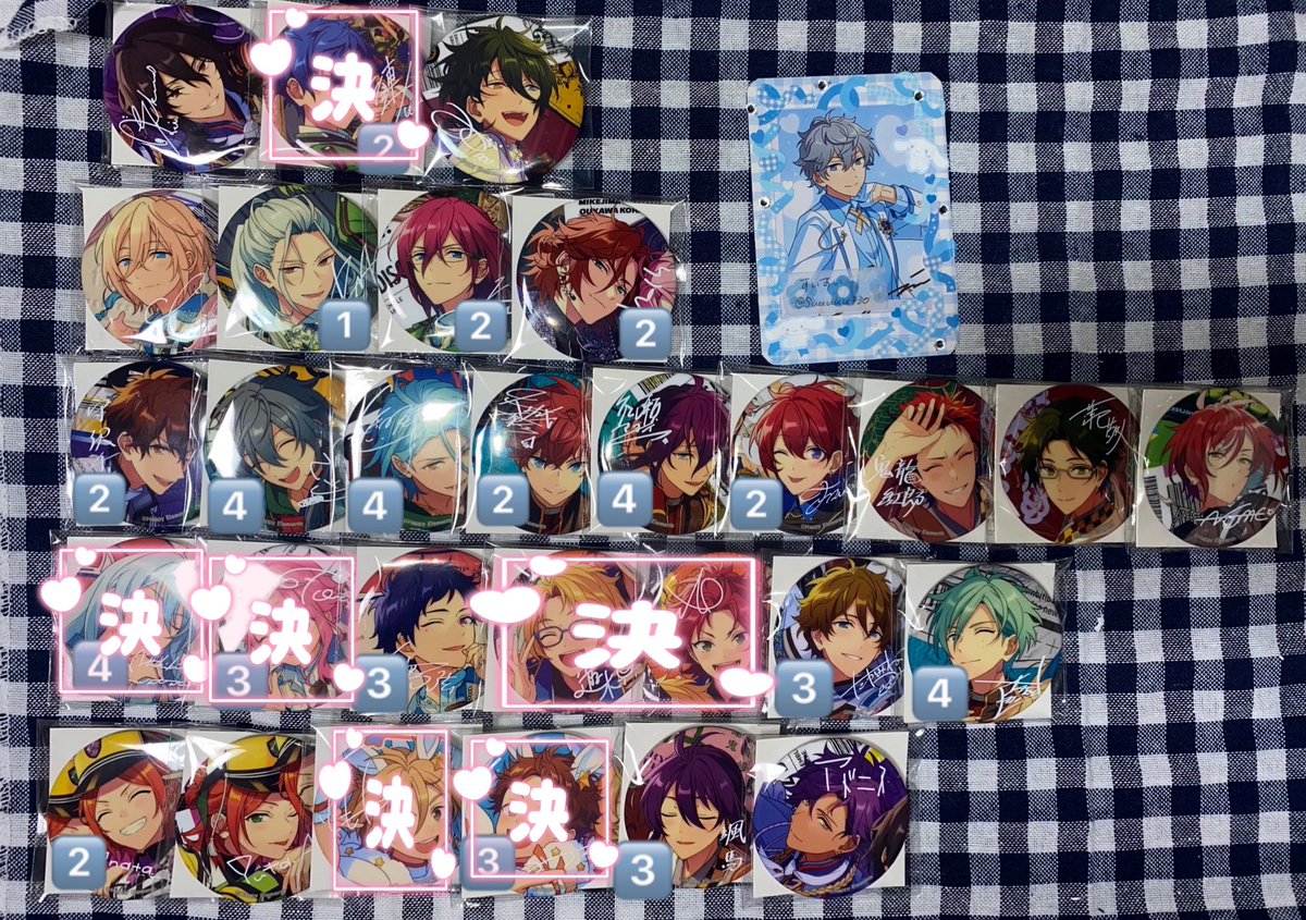 【交換・買取・譲渡】あんスタ 缶バッジ バースデーカード コレクション缶バッジ TRIP

〚譲〛リプ画像参照(1〜12)
＞定価＋送料

〚求〛同異種 泉/日和/藍良/晃牙/なずな＞一部 Knightsジュン一彩みか
or定価＋送料

⚠️初回の方プロカ必読
✿リプの条件必読

⬇️