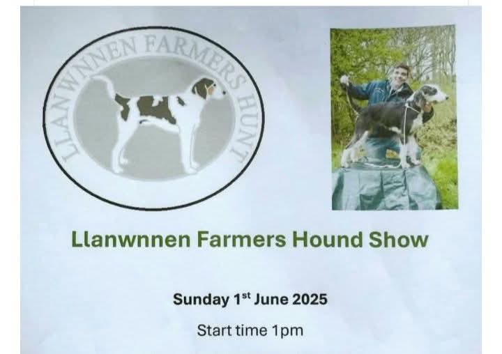 SWalesHuntSabs's tweet photo. So, the criminal Llanwnnen Farmers Hunt have the brass neck to hold a hound show, raising funds for foxhunting.  A show where they will be displaying their terriers.  Be interesting to see if their recently convicted terriermen, Sion Davies and Gwynli Edwards are present.

Cont.. https://t.co/u240Cd3AHc