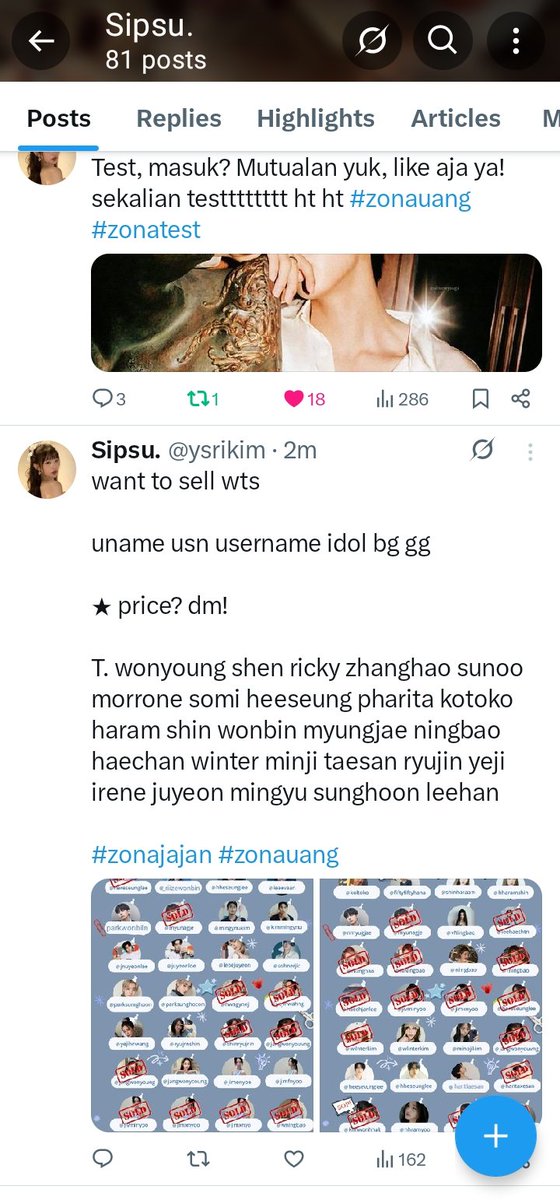 WANT TO SELL WTS AKUN BA F100 

X.com/ysrikim
💰 PRICE? 30K

— verif all email
— GO GREEN NO SHOWMORE
— ga pernah 🔒/🚩/🍣 
— masuk mt &amp; ht deres (up 200-300 views)
— test ulang? WAJIB TAKE.
— dapet data lengkap

#zonauang #zonajajan