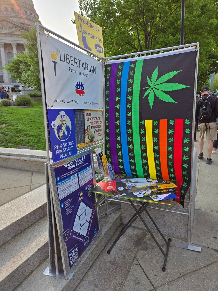 lp_dane's tweet image. We're out here! Come see us at the Dane County Farmers' Market on the Capitol steps on the State St side!