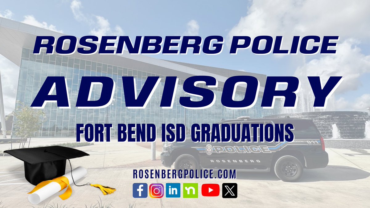 Day 2 of graduations for Fort Bend ISD. Expect delays and take detours if needing to get around the The Fort Bend County Epicenter.