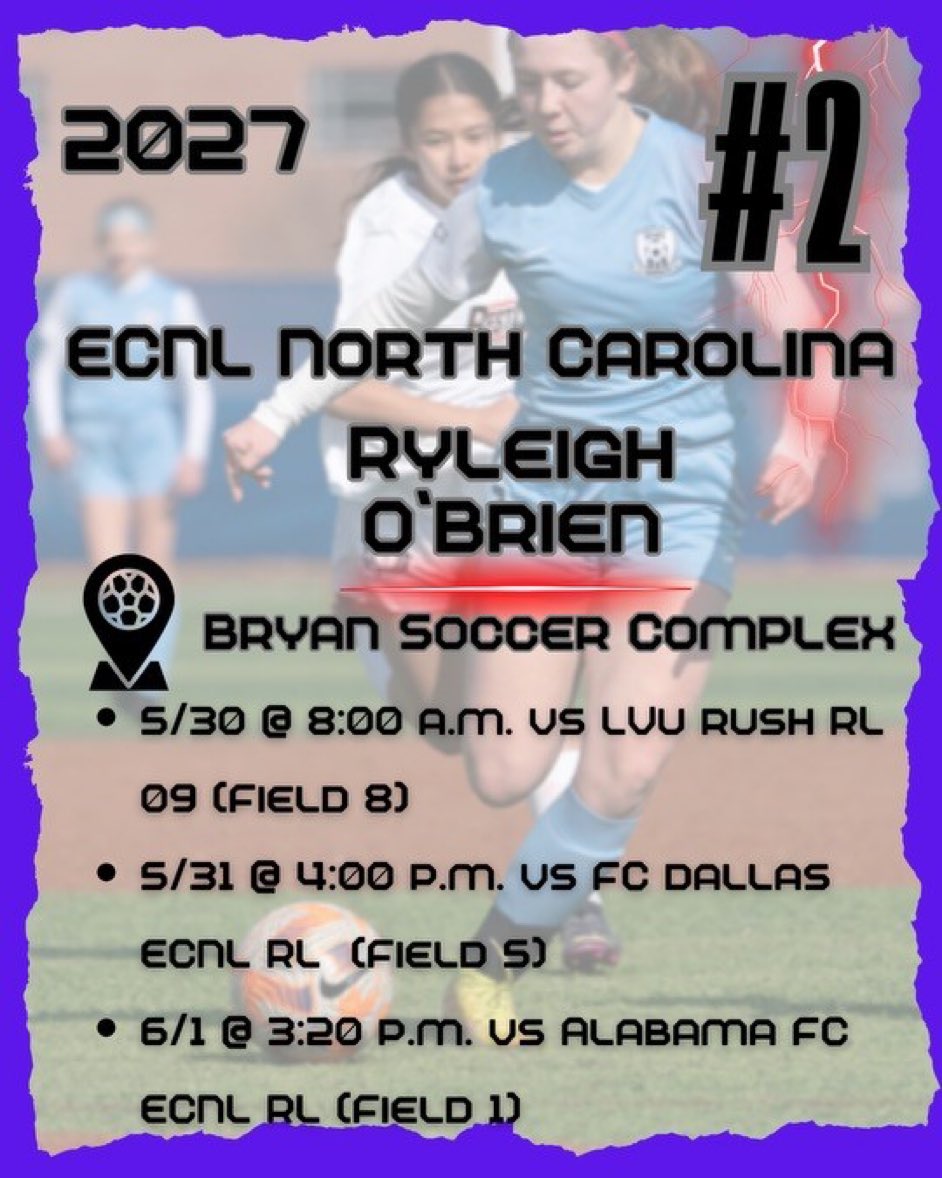 Ryleigh OBrien (@ryobrien_10) on Twitter photo Due to weather in Greensboro our second game has been moved to 3:20 pm on field #20. <a href="/GTFCImpact/">GTFC Impact</a> <a href="/ImYouthSoccer/">ECNL/GA/Recruiting/College Soccer</a> <a href="/ECNLgirls/">ECNL Girls</a> <a href="/PrepSoccerOH/">Prep Soccer Ohio</a> <a href="/ImCollegeSoccer/">College Soccer Truth ™</a> Due to weather in Greensboro our second game has been moved to 3:20 pm on field #20. <a href="/GTFCImpact/">GTFC Impact</a> <a href="/ImYouthSoccer/">ECNL/GA/Recruiting/College Soccer</a> <a href="/ECNLgirls/">ECNL Girls</a> <a href="/PrepSoccerOH/">Prep Soccer Ohio</a> <a href="/ImCollegeSoccer/">College Soccer Truth ™</a>