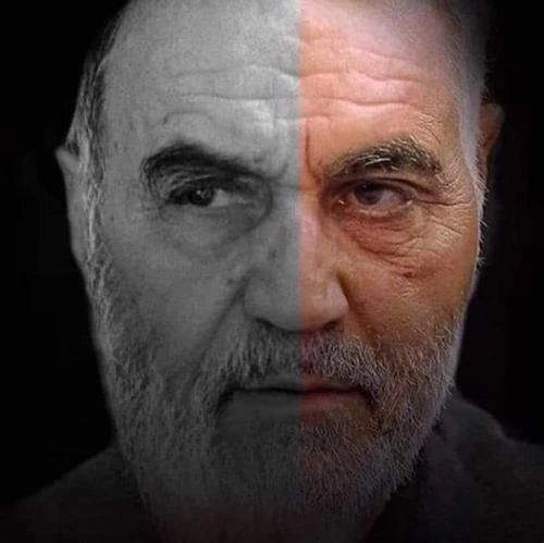 هر دو #باغبان_انقلاب بودن ،
و به قول   سردار  دلها  انجا که گفت ؛امام خمینی بخشی از وجود من شده بود،جهت شادی روح پر فتوحشان صلوات.
#امام_امید