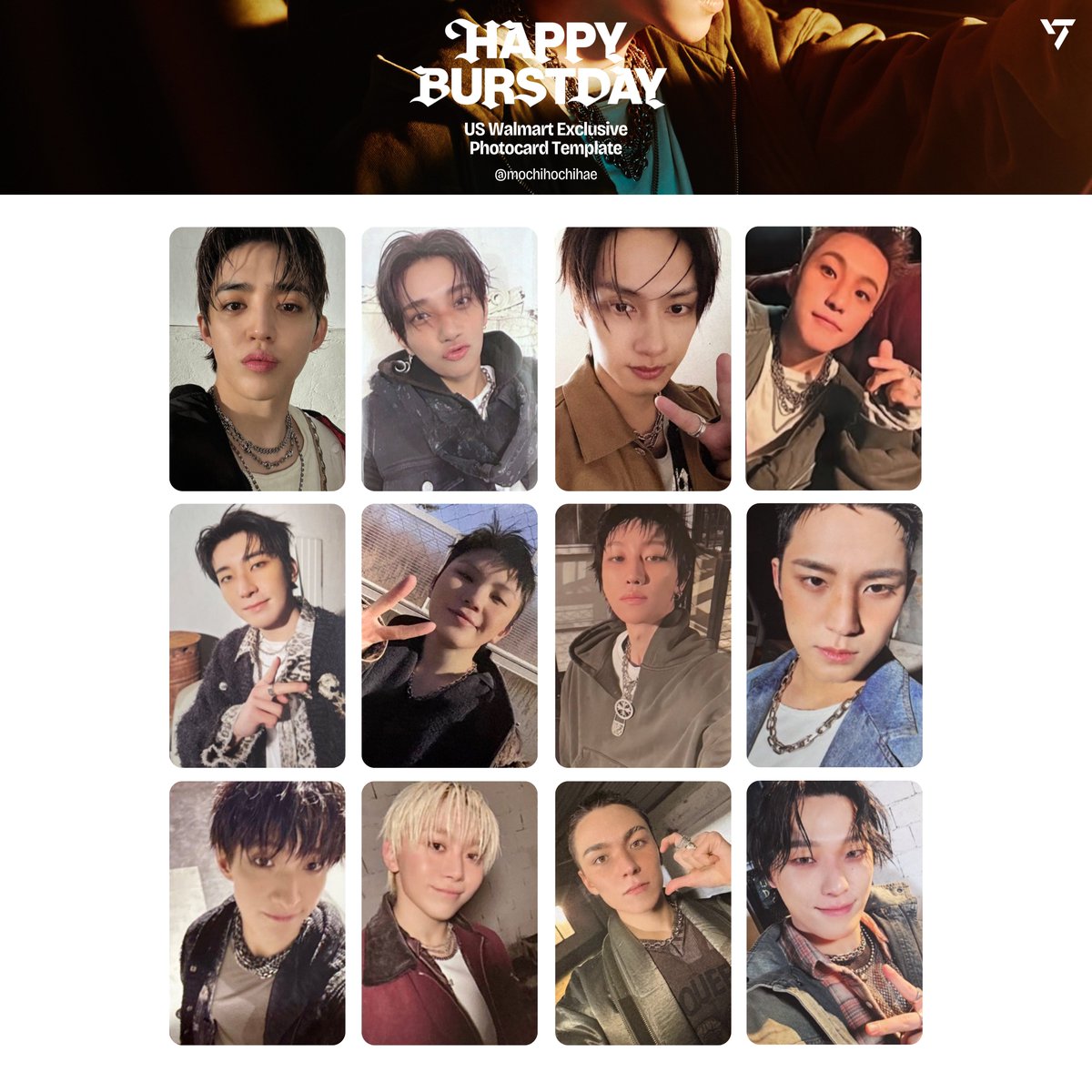 seventeen 5th album: happy burstday — walmart exclusive photocard