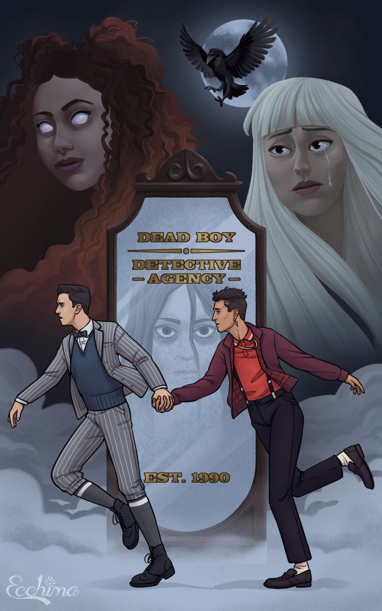 Ecchimas_art's tweet photo. Now that the cast and crew have started to receive their copies, I can share my illustration for the Anniversary Fanbook with you all!!

#SaveDeadboyDetectives #BagOfTricks https://t.co/TWzklVHNnw