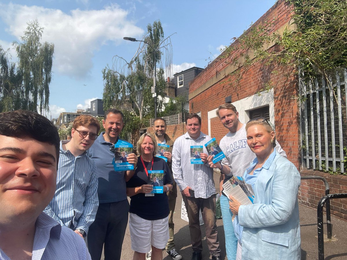 Greg Hammond 🇺🇦 (@greghammond66) on Twitter photo Great morning finding lots of support for Liam <a href="/DownerSanderson/">Liam Downer-Sanderson</a> our <a href="/KCFConservative/">Kensington, Chelsea & Fulham Conservatives</a> candidate in the 3 July Fulham Town by-election. Voters unhappy with Labour govt, both nationally and locally, and looking to send a message.
#VoteConservative Great morning finding lots of support for Liam <a href="/DownerSanderson/">Liam Downer-Sanderson</a> our <a href="/KCFConservative/">Kensington, Chelsea & Fulham Conservatives</a> candidate in the 3 July Fulham Town by-election. Voters unhappy with Labour govt, both nationally and locally, and looking to send a message.
#VoteConservative